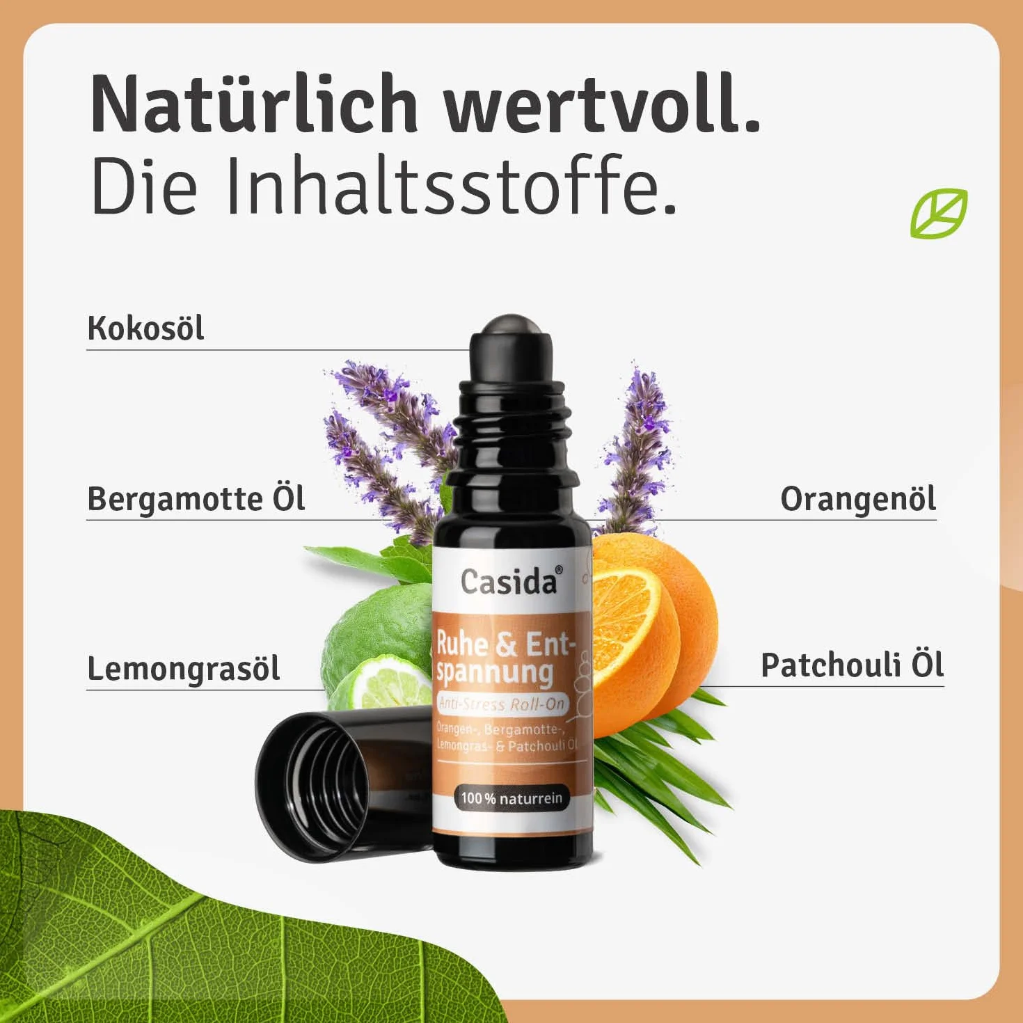 Casida Roll-On Odpoczynku i Relaksu 10 ml - Antystresowy Olejek Perfumowany Eteryczny do Aromaterapii
