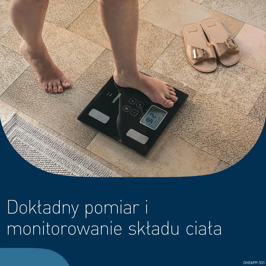 Waga OMRON VIVA Bluetooth Smart monitor składu ciała z pomiarem tkanki tłuszczowej, masy mięśni szkieletowych i BMI