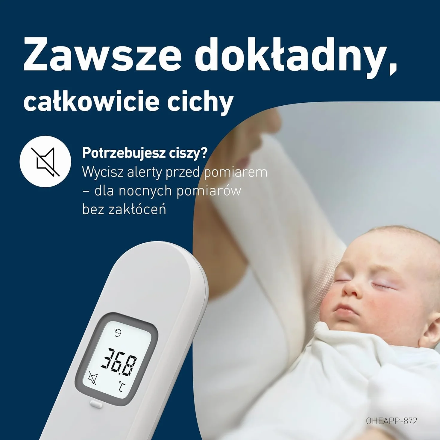 OMRON Gentle Temp 730 Cyfrowy Termometr na Podczerwień dla Noworodków, Dzieci i Dorosłych, Termometr Bezdotykowy z Błyskawicznym i Dokładnym Pomiarem Temperatury z Czoła w 1 sekundę
