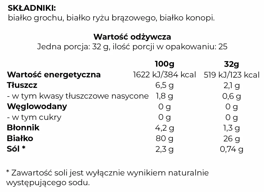 Białko wegańskie PLANTFORCE - PURE - bezsmakowe (800 g)