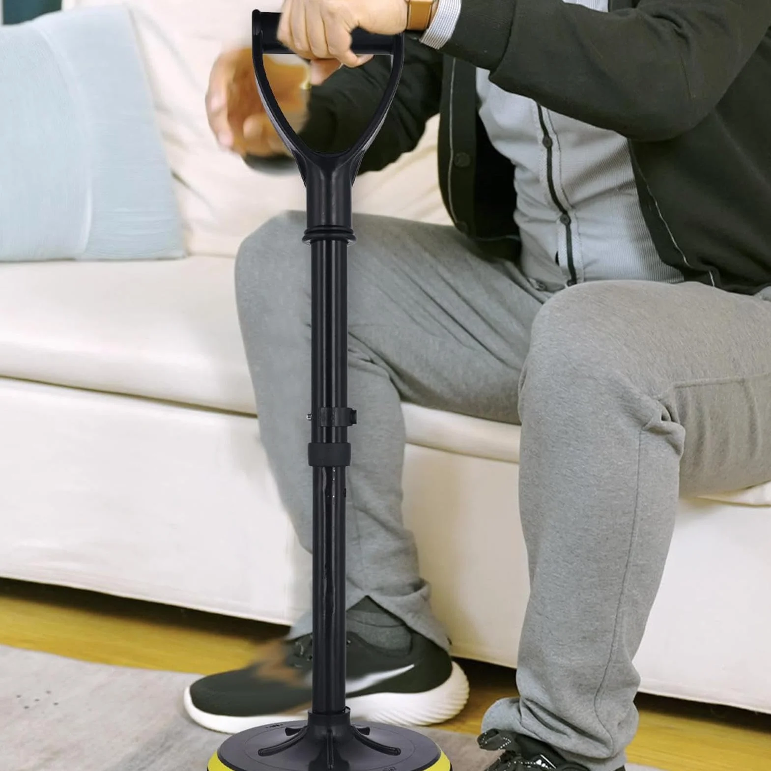 Mobility Standing Aid For Seniors, Adjustable Stand-Up Assist Support, Stable Aluminum Alloy Helper Device For Daily Living, Garden, Home, And Elderly Independence, 42 To 52cm