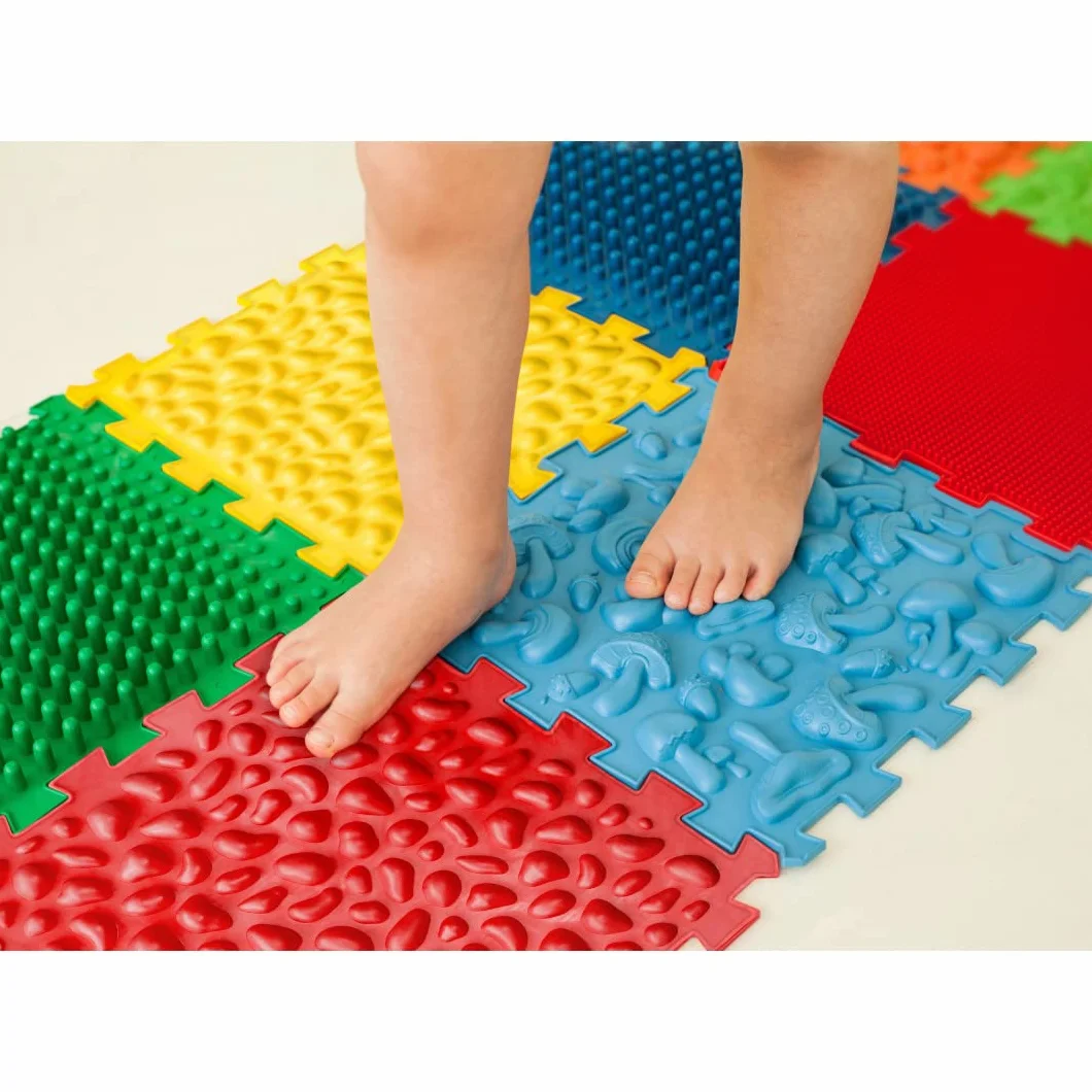Mata sensoryczna ortopedyczna do masażu stóp Puzzle Mix 8 elementów