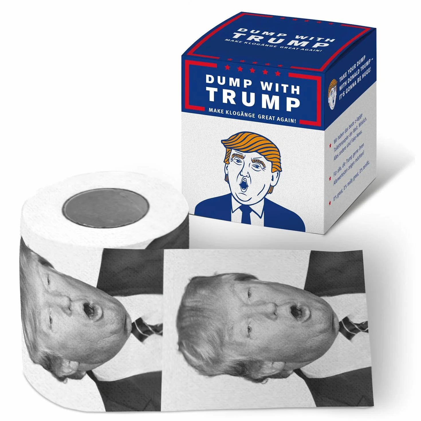 Papier toaletowy pudełko prezentowe Trump