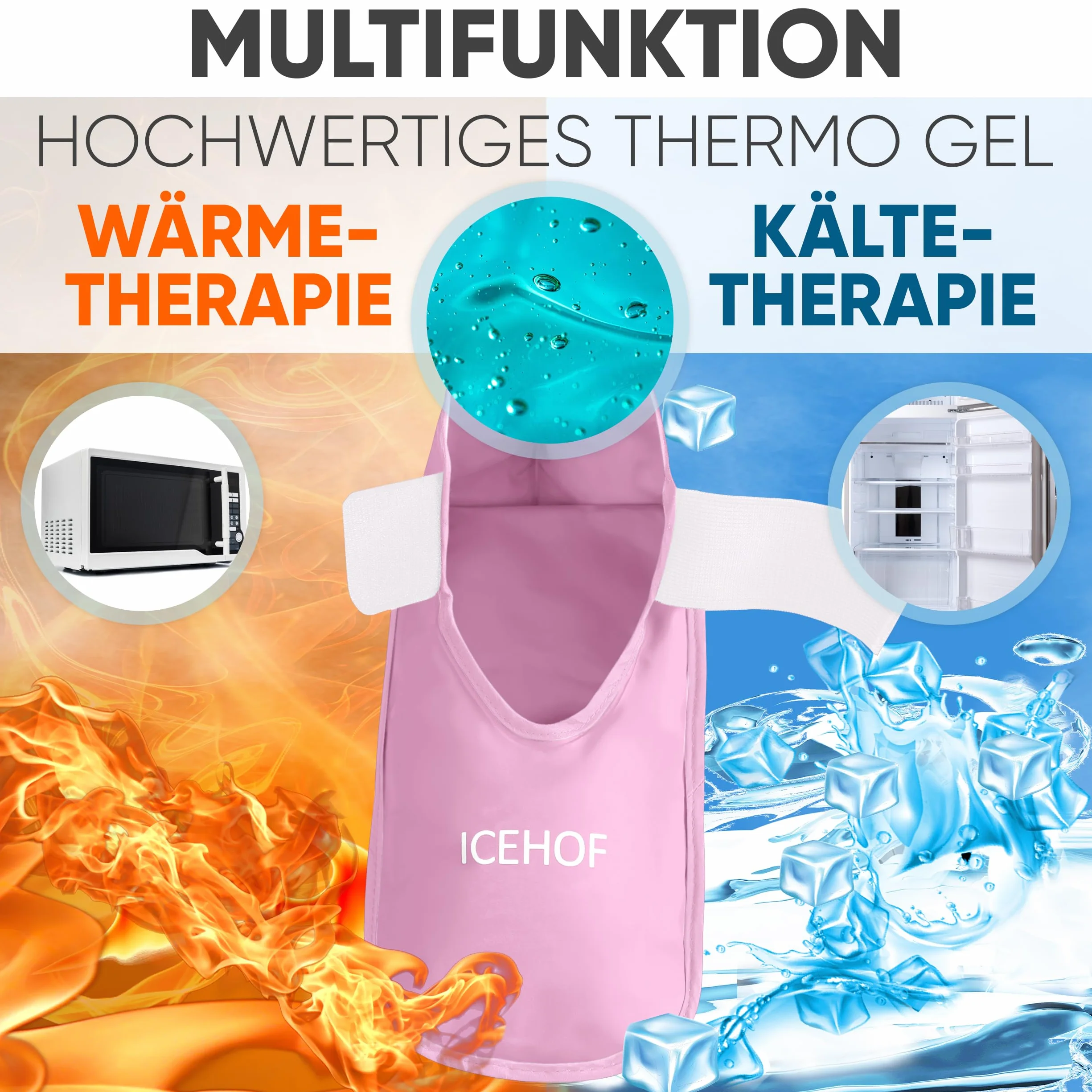 ICEHOF Buty chłodzące + buty – delikatny materiał – skarpety chłodzące z żelem, terapia zimnem dla stóp i stóp w przypadku chemioterapii, reumatyzmu, skarpety lodowe, chemioterapia, rozmiar