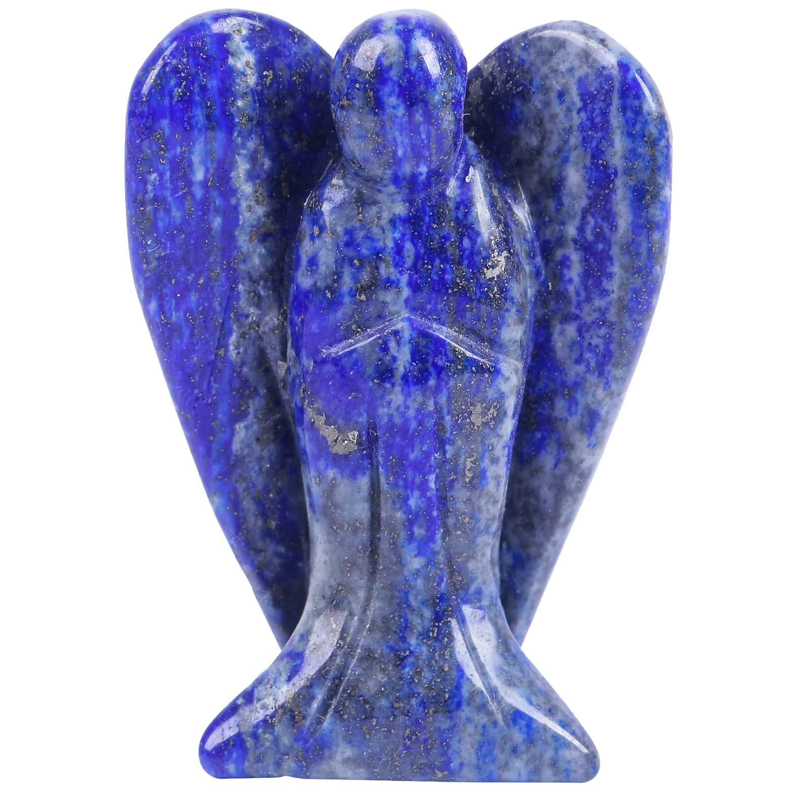 Naturalny lapis lazuli statuetka aniołka, ręcznie rzeźbiona kryształowa torba na figurki, dekoracja, 5 cm