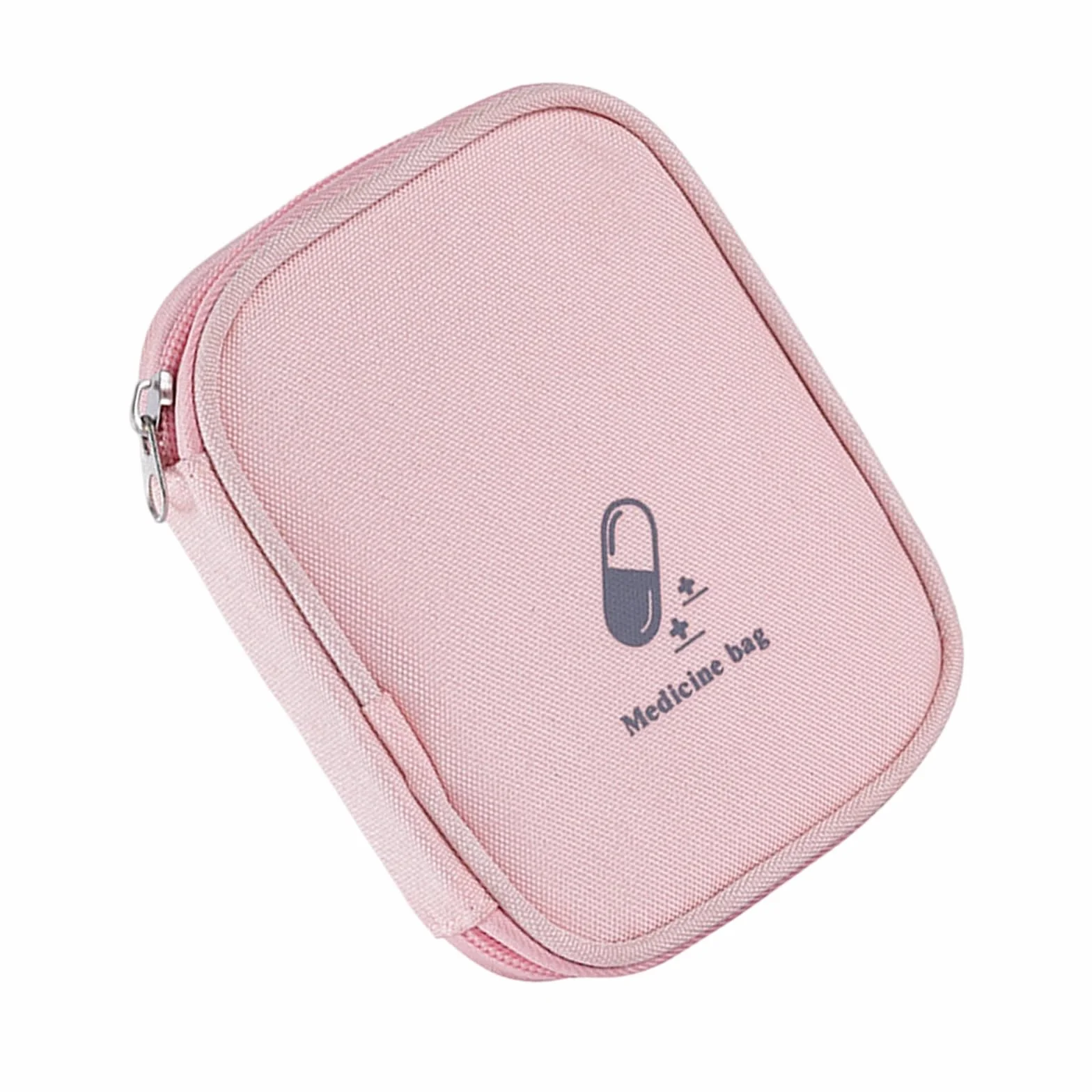 Przenośna mini torba pierwszej pomocy pusta mała torba podróżna na leki zamki błyskawiczne poręczna kieszeń na tabletki do podróży użytku domowego pusta torba, a