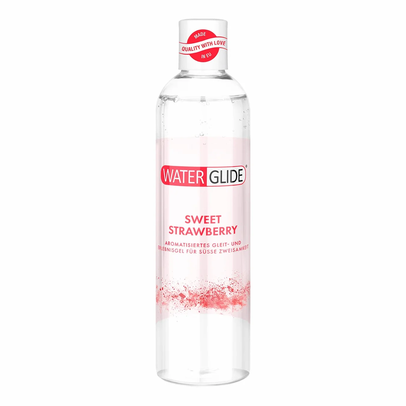 Waterglide Lubrykant o zapachu truskawek, lubrykant na bazie wody zapewnia długotrwałą zabawę, wegański, nadaje się do zabawek erotycznych i prezerwatyw | 300 ml