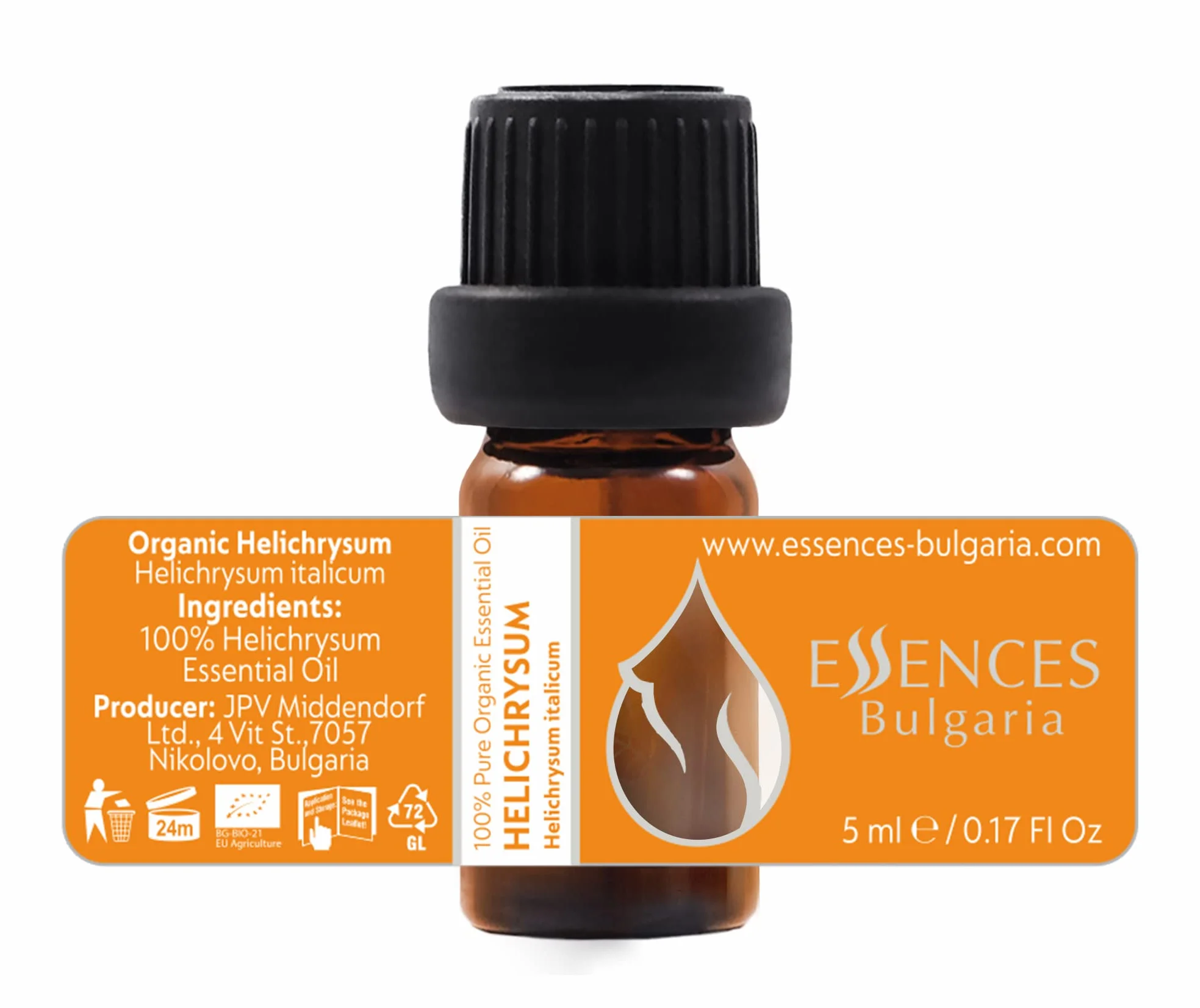 Zestaw "Luksus" Organicznych Olejków Eterycznych | Kocanka (5ml) + Róża (3ml)| 100% Czysty i Naturalny | Nierozcieńczony | Klasa terapeutyczna | Gospodarstwo rodzinne | Destylowany z parą wodną | 2szt