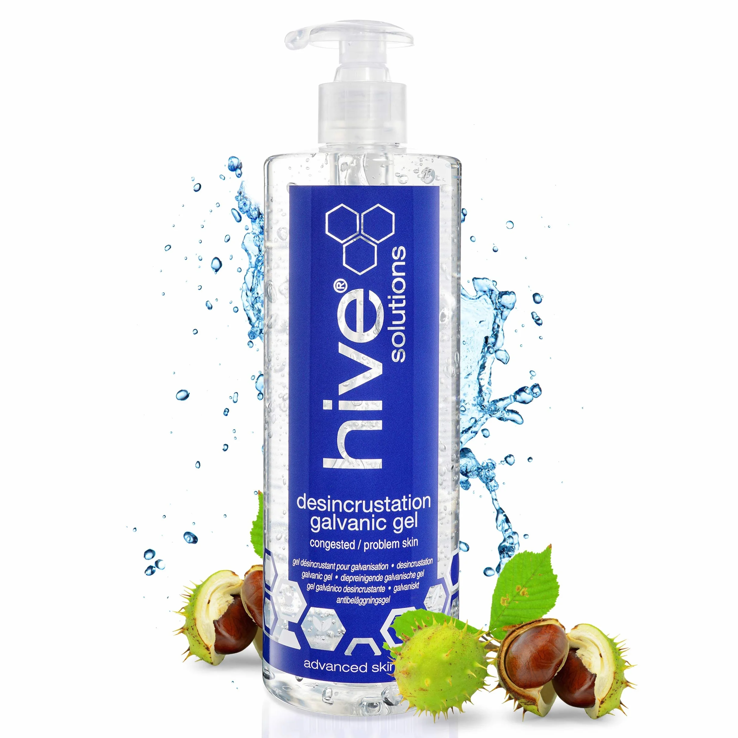 Hive Desincrustation Ultradźwiękowy żel galwaniczny, częstotliwość radiowa, iontophoreza, Kosmetex RF żel kontaktowy 500 ml
