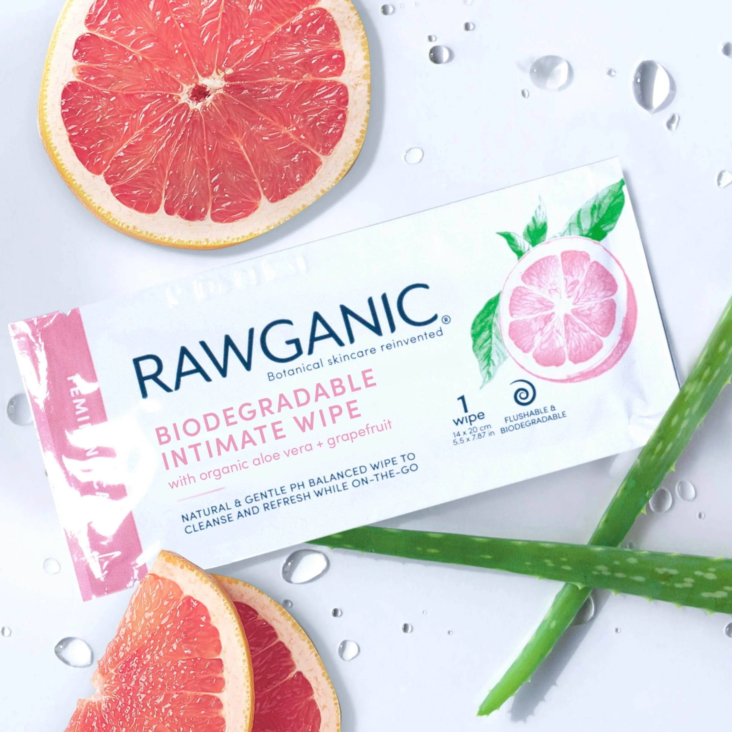 RAWGANIC® BIO Intim Wipe wilgotne chusteczki do pielęgnacji 20 saszetek