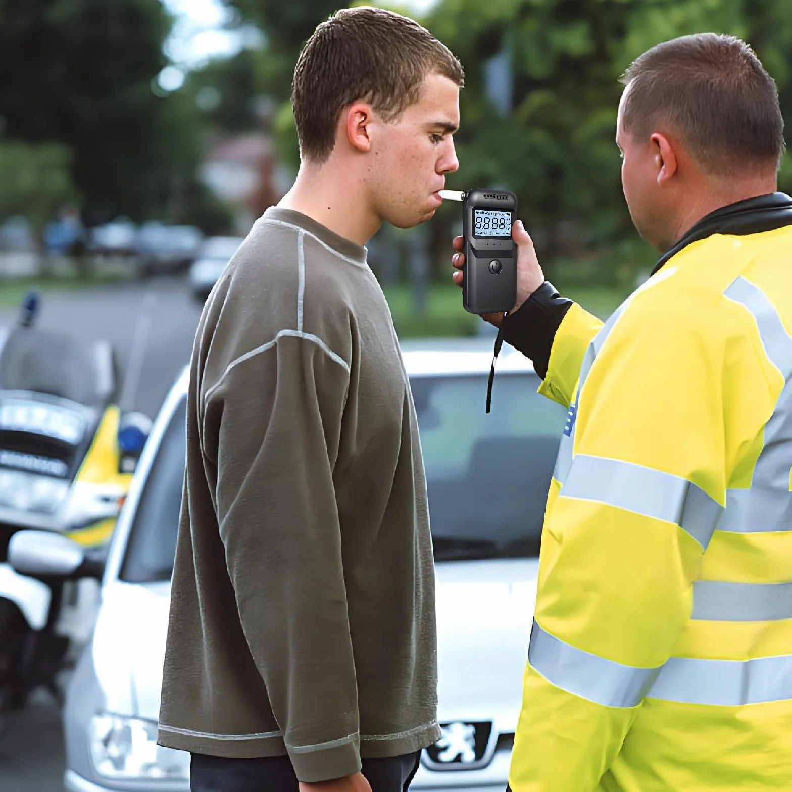 30 sztuk uniwersalnych przezroczystych alkoholtesterów do nadmuchiwania, kompatybilne z MR997 MR806