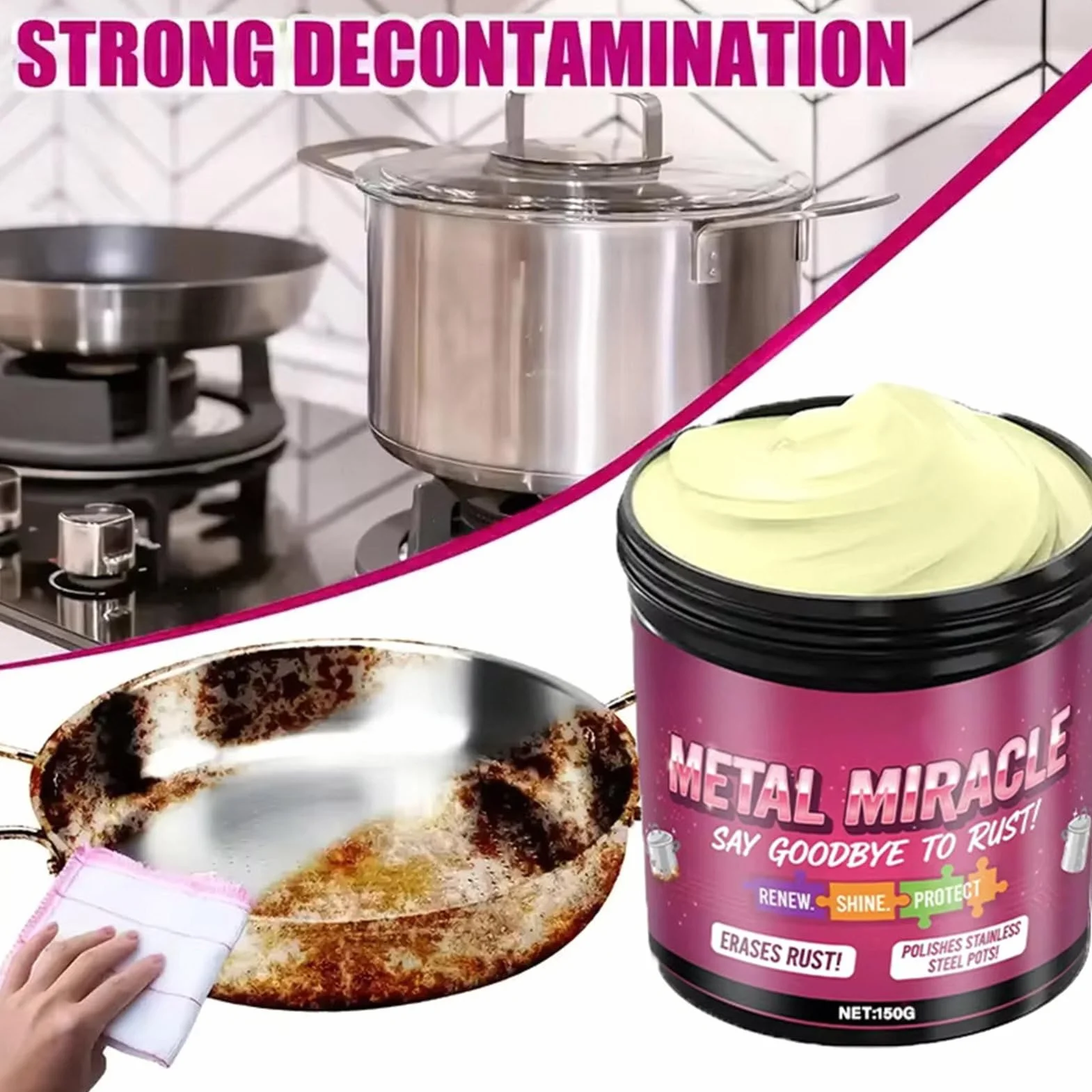 Pasta do czyszczenia metali 150g do mosiądzu miedzi aluminium