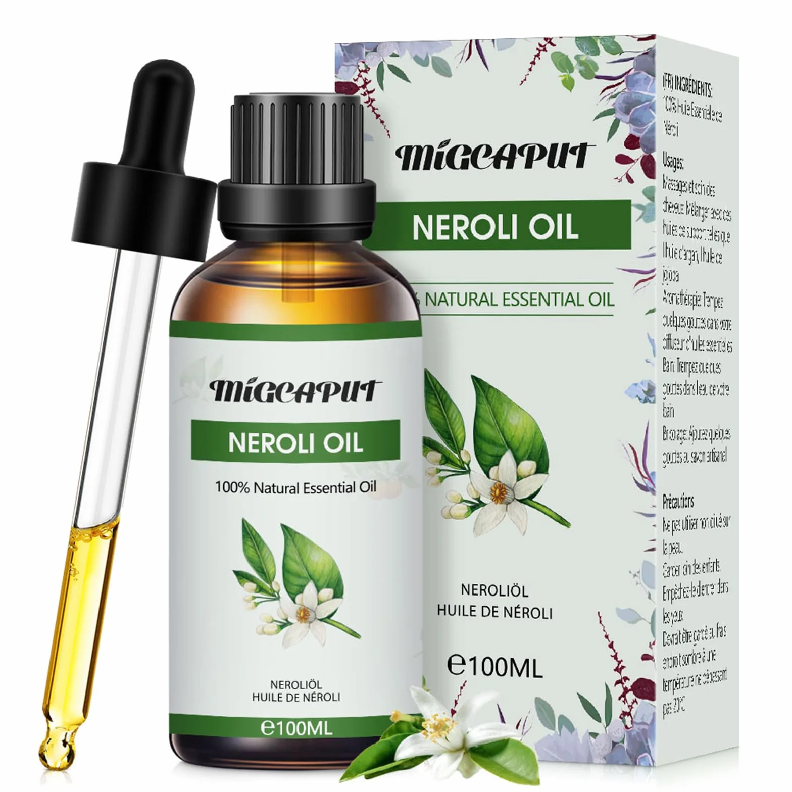 Olejek eteryczny z neroli 100 ml naturalny olejek zapachowy do dyfuzora aromaterapii