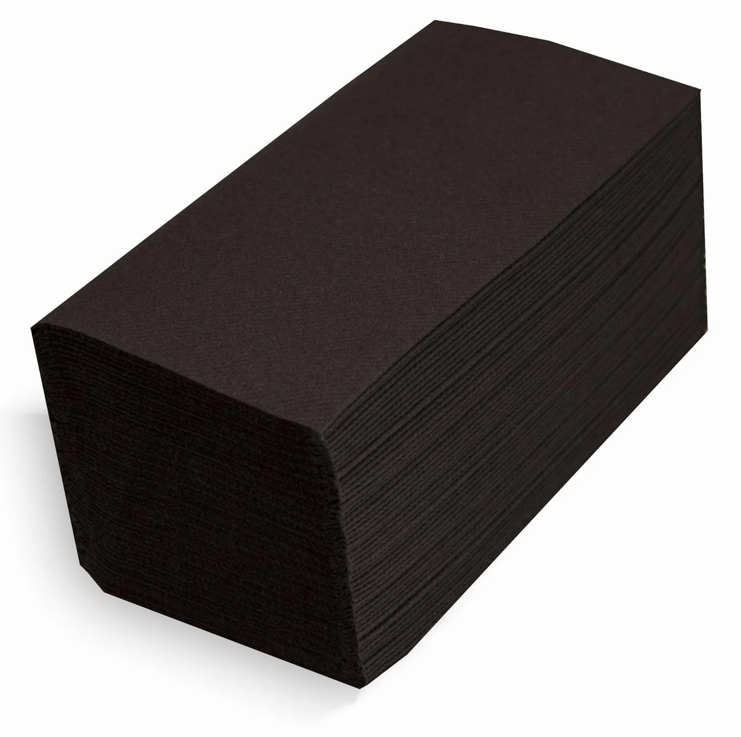 Serwetki 40 x 40, Serwetki Airlaid, Składanie 1/8, 50, Czarny