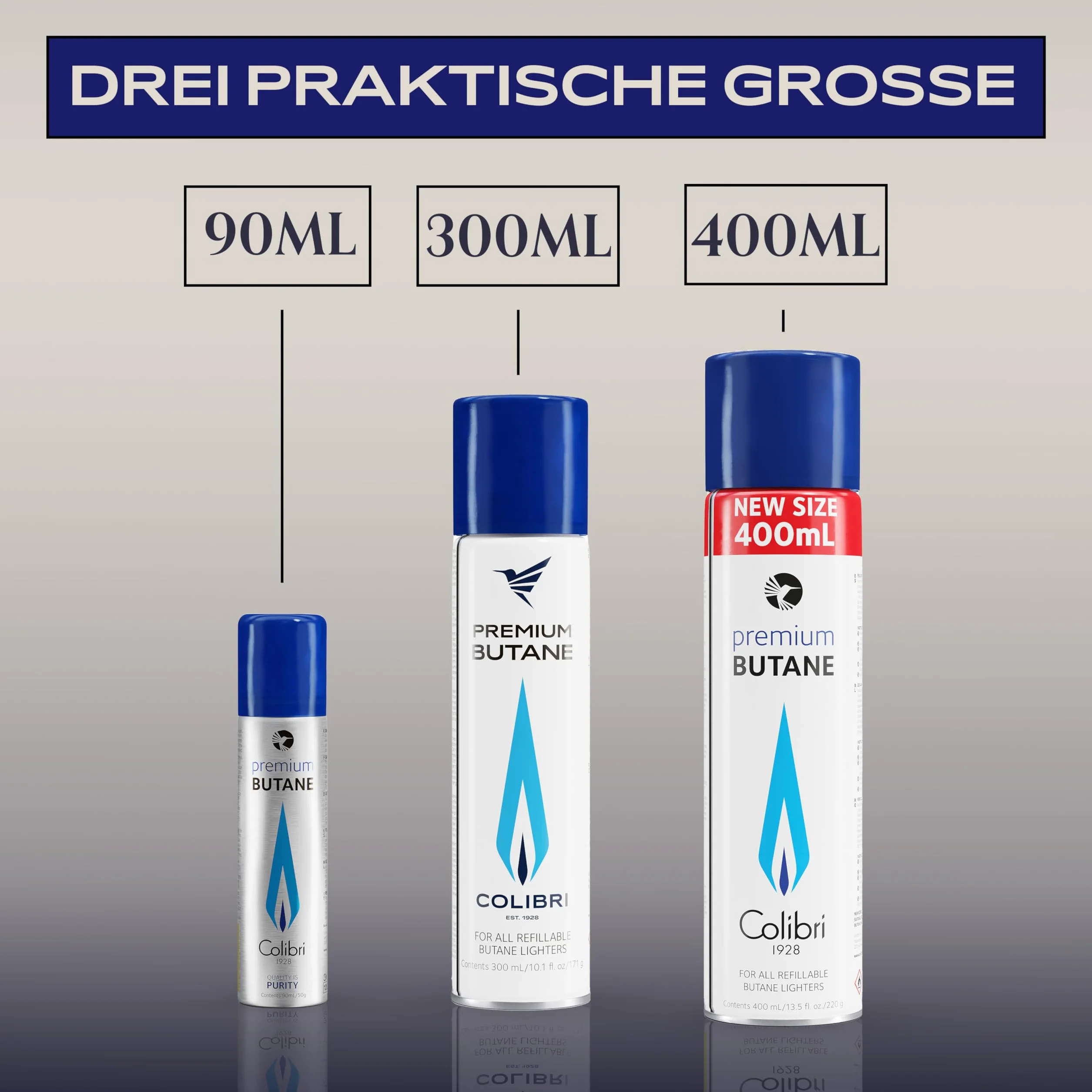 Colibri gaz butanowy 300 ml do napełniania zapalniczek 99,9994% czystego butanu