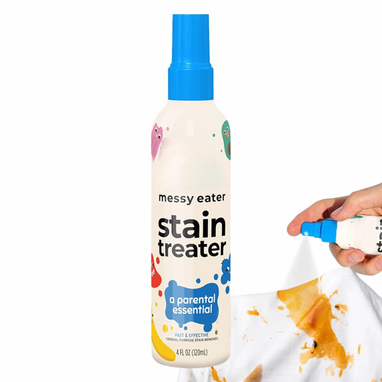 Stain Treater Spray – 120 ml ?rodek do usuwania plama z ubra? dla niemowl?t i noworodków, szybki i skuteczny sposób usuwania uporczywych plama
