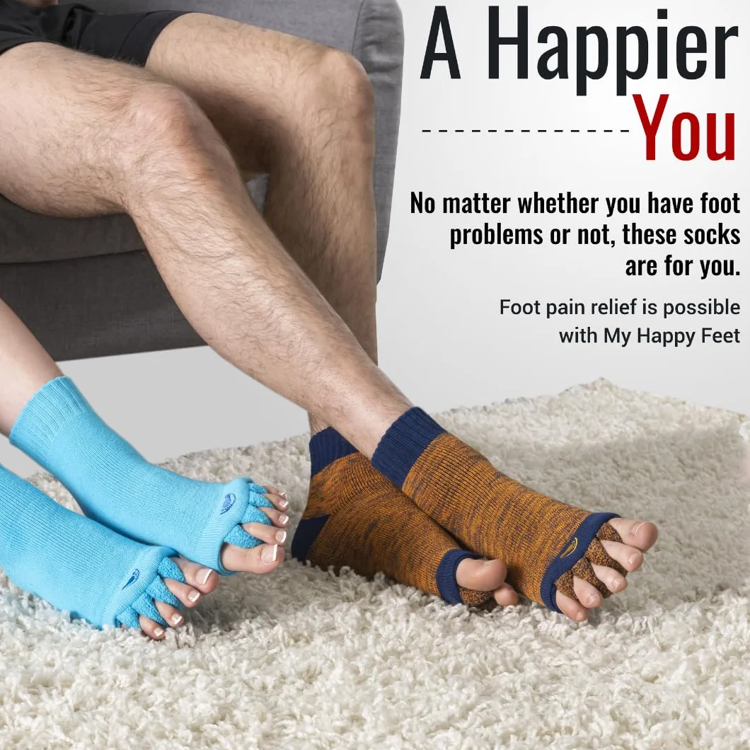 My Happy Feet Skarpety wyrównujące stopy z separatorami palców dla mężczyzn i kobiet