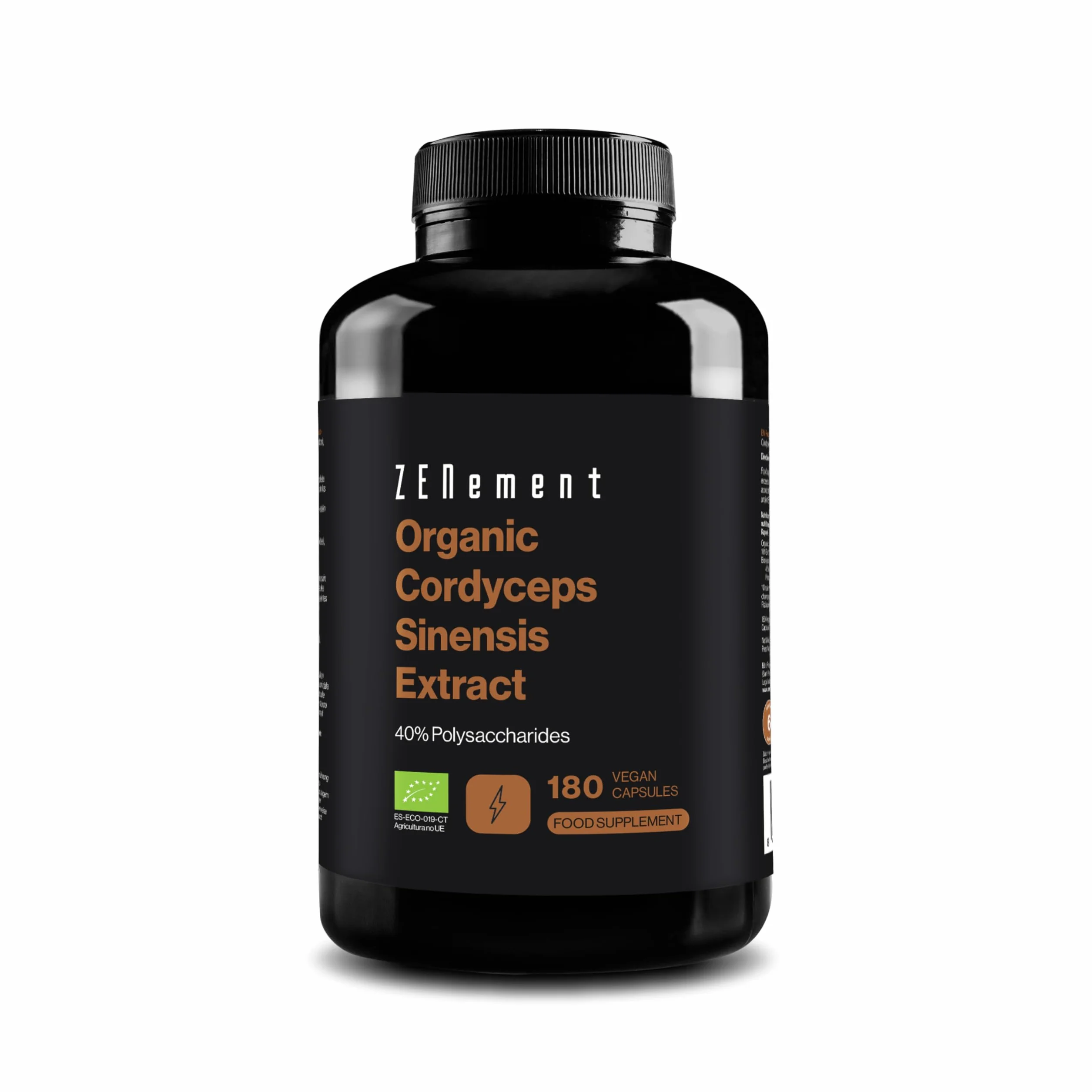 Organiczny Ekstrakt z Cordyceps sinensis, 40% Polisacharydów, 180 kapsułek wegańskie | Organiczny, Wegańska, Bez Glutenu, Bez Dodatków, Bez GMO | Zenement