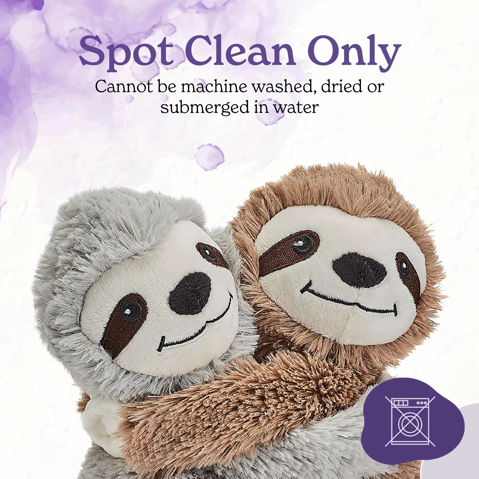 Warmies Warm Hugs Sloth Podkładka rozgrzewająca, podkładki grzewcze przytulak do mikrofalówki, delikatnie pachnący francuską lawendą, podgrzewany, przytulny leniwiec, który łagodzi lęk i ból