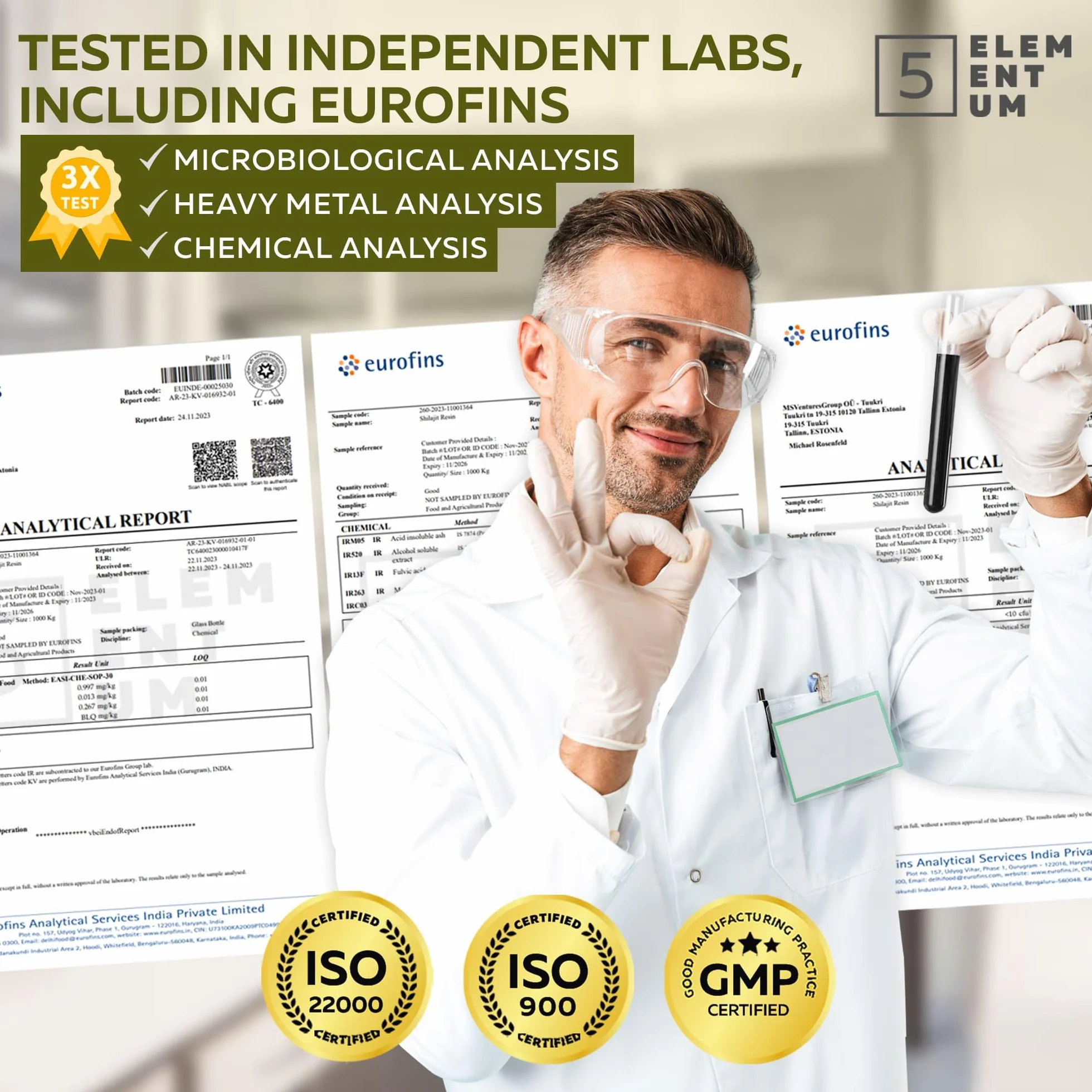 Shilajit Oryginalne Himalajskie Żywice – 85% Kwas Fulwowy – Z 87+ Naturalnymi Minerałami – Czyste Mumijo z Indii – Wegańskie, Bezglutenowe, Zbadane w Laboratorium (Eurofins) – 30 g = Zapas na 60 Dni