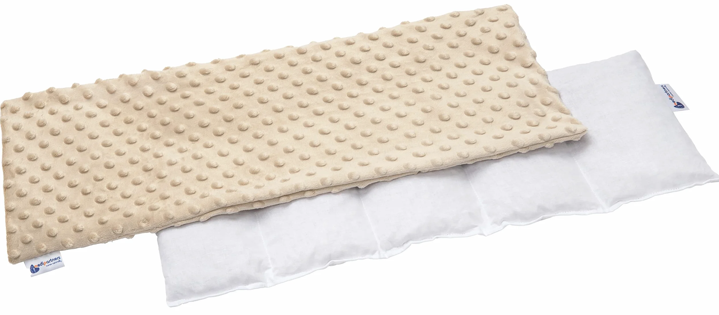 Termofor z pestek wiśni 5 Komorowy 800g 60x20cm Minky Terapia ciepłem/zimnem Wyjmowana poszewka Beż