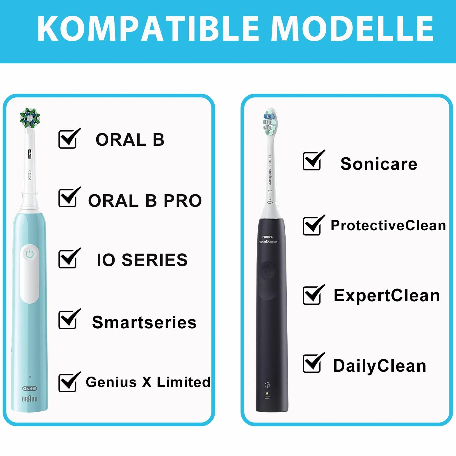 etui podróżne na szczoteczki do zębów Oral-B/Oral-B Pro/Philips Sonicare, przenośna twardoziarna torba podróżna