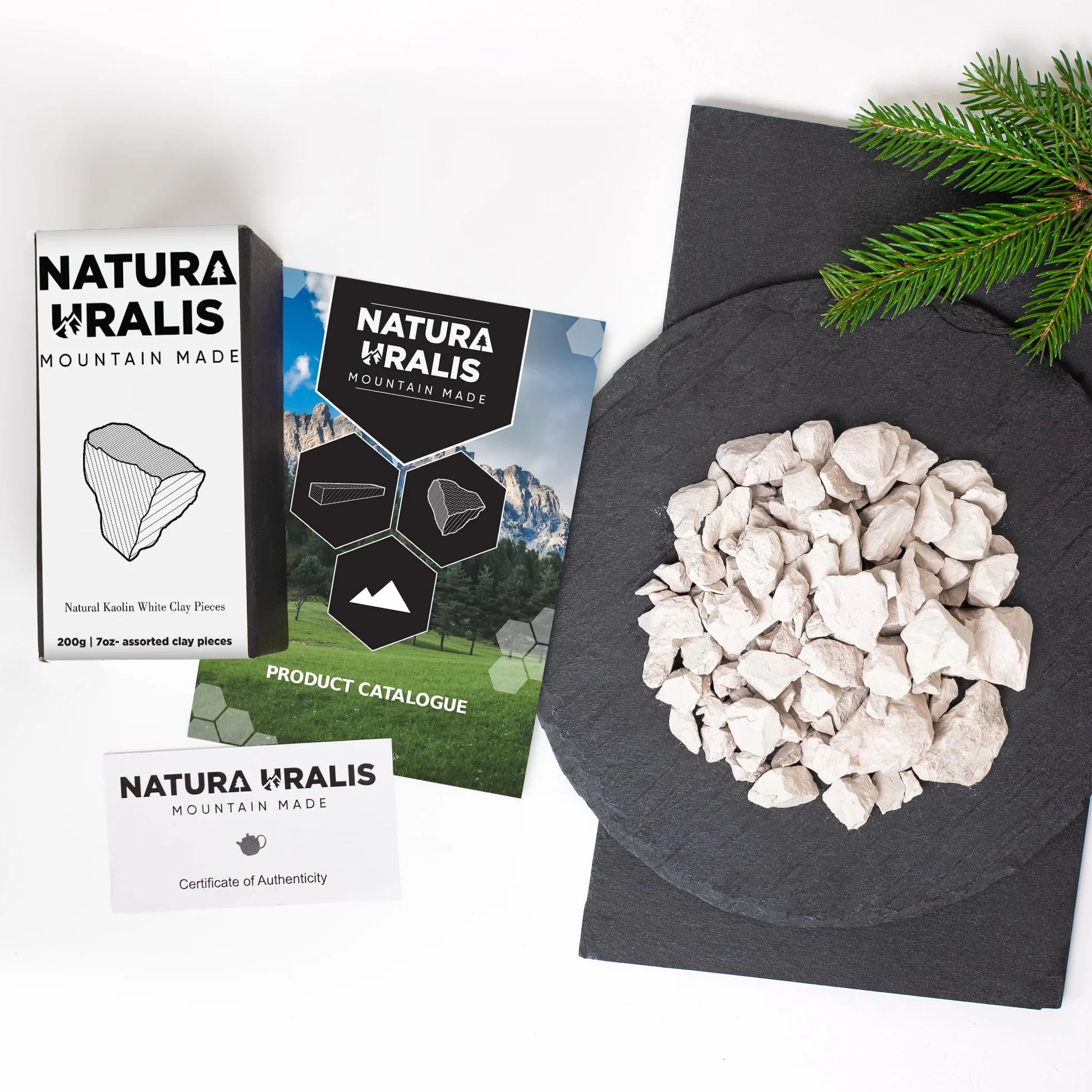 Natura Uralis Biała Glina Kaolinowa 200g Naturalna Glina ASMR