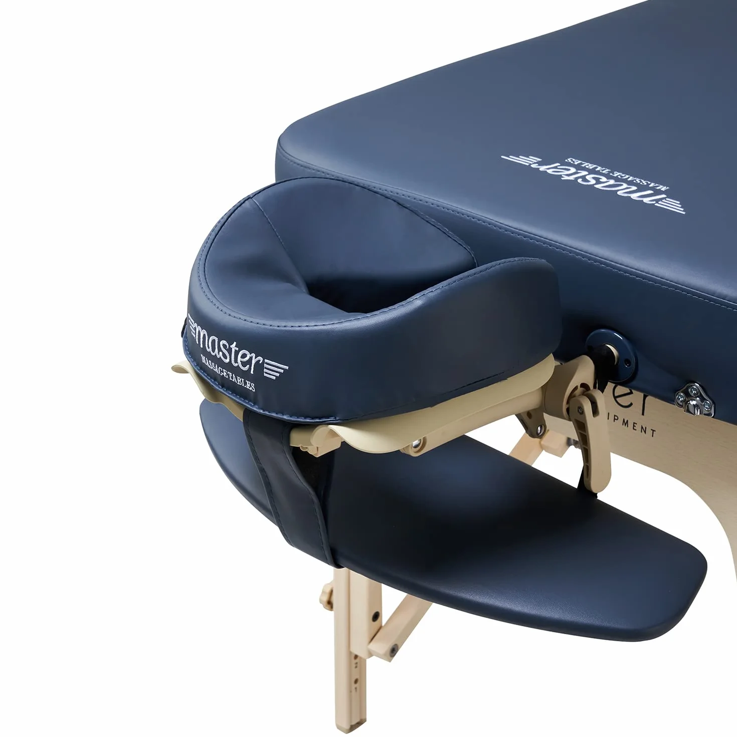 MASTER MASSAGE EQUIPMENT Phoenix Mobil składany leżak do masażu 71 cm zintegrowany system ogrzewania drewno królewski błękit