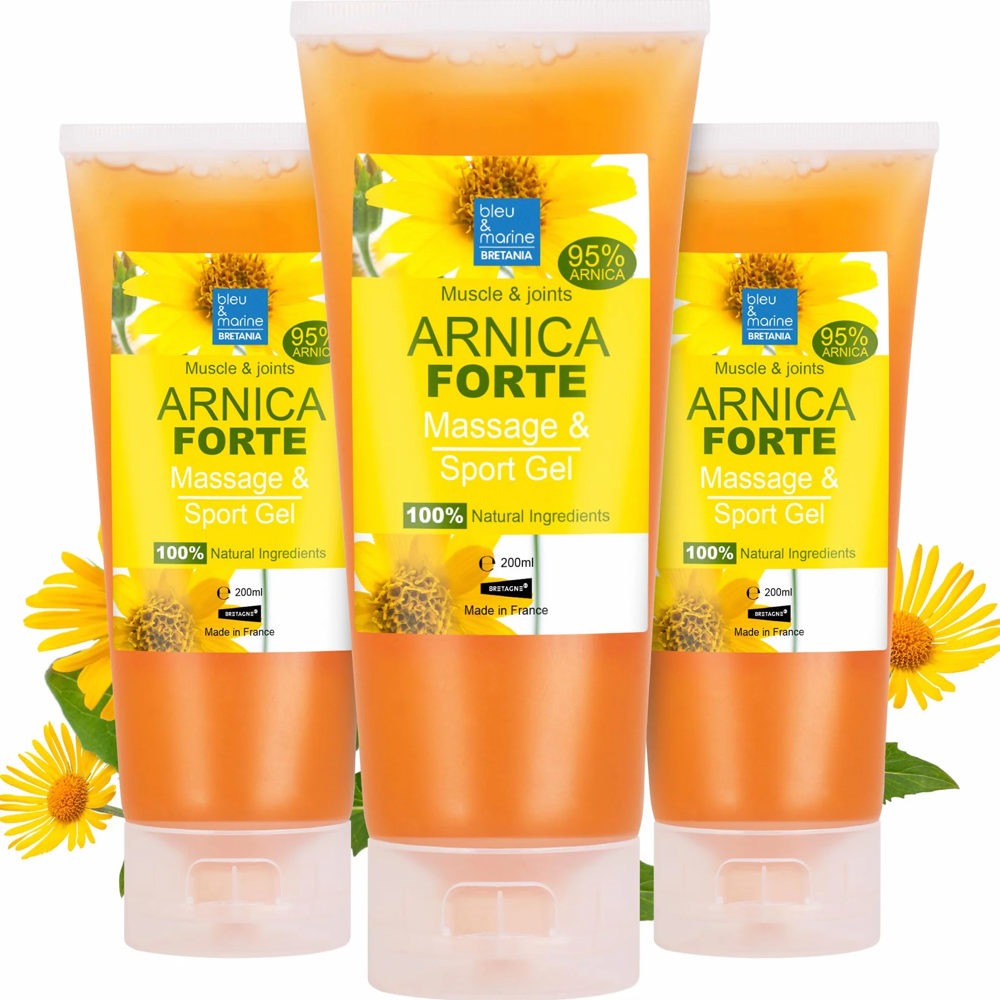 Arnica Mocny żel i koncentrat 90% organicznego ekstraktu z arniki ekologicznej. Żel do masażu mięśni i stawów. Nawilżający skórę - 3 x 200 ml
