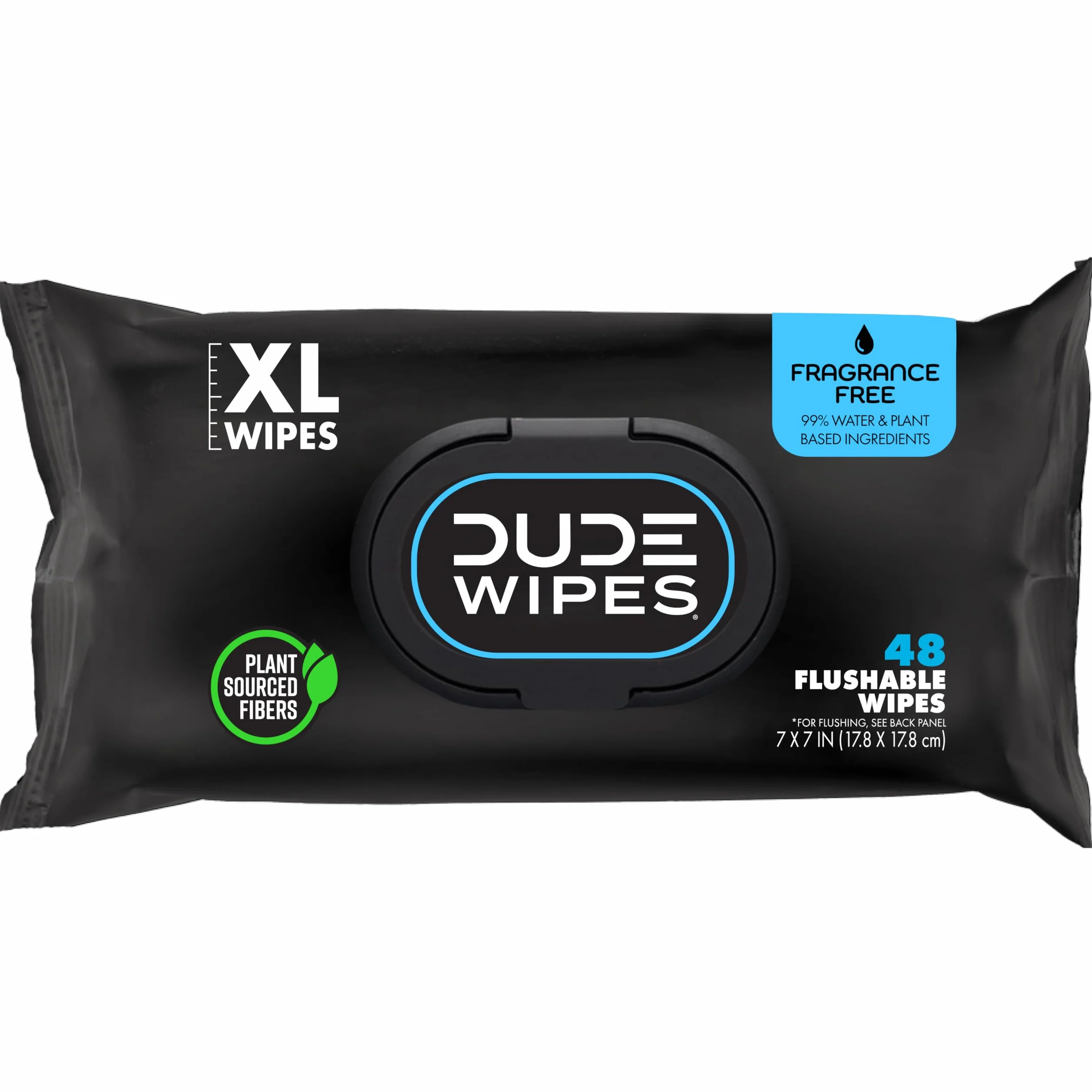 Dude Wipes Chusteczki do spłukiwania bezzapachowe naturalnie kojące opakowanie dozownika 48 ct