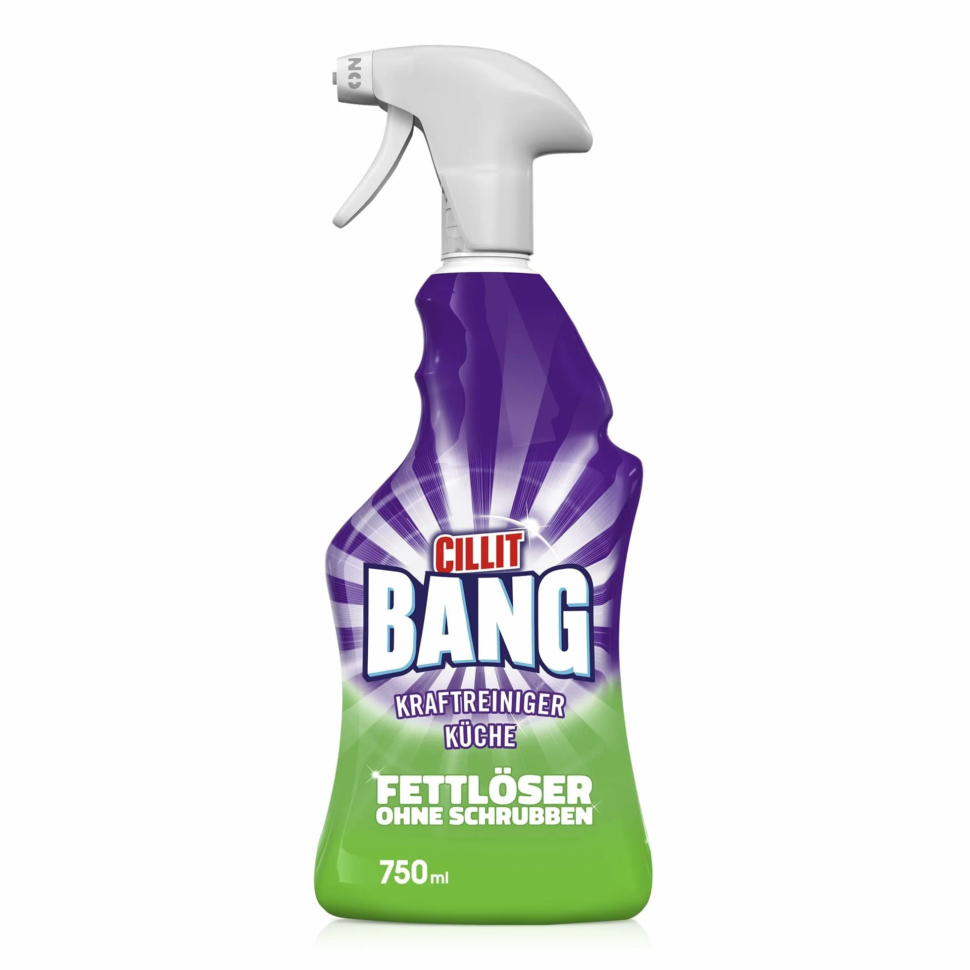 CILLIT BANG Silny środek do czyszczenia kuchni, uniwersalny środek do usuwania tłuszczu – 100% skuteczny przeciwko tłuszczowi – 1 x 750 ml
