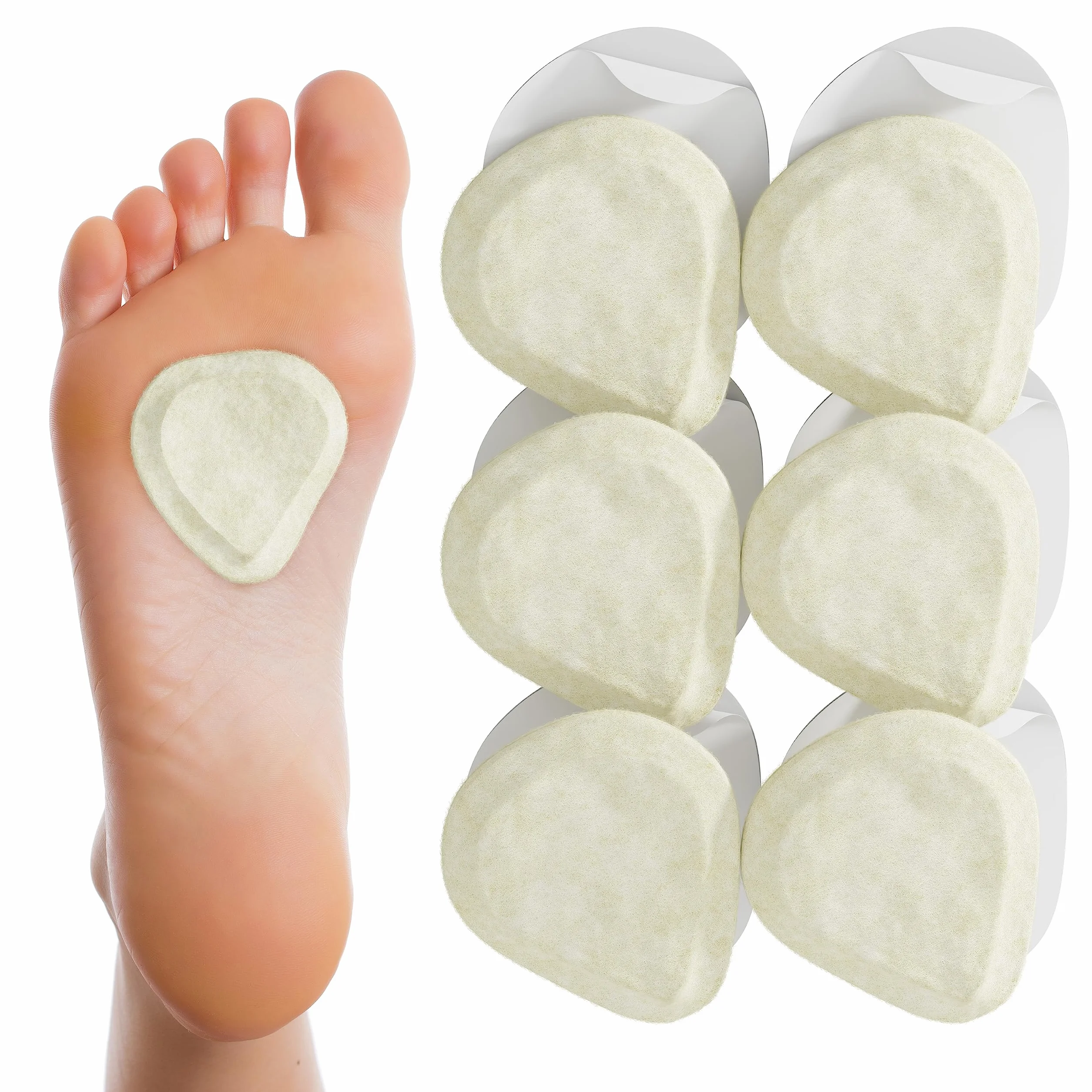Filcowa podkładka pod stopy śródstopia skośny krój 1/10.2 cm 6 par 12 sztuk USA