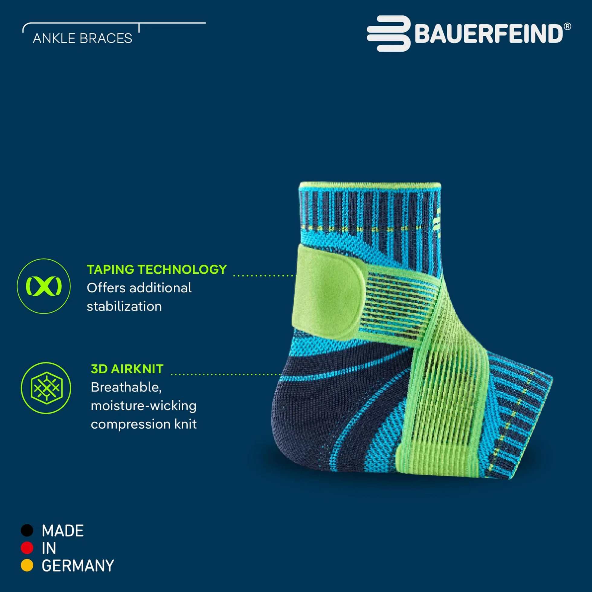 Bauerfeind "Ankle Support" Sportowy stabilizator na kostkę, Unisex