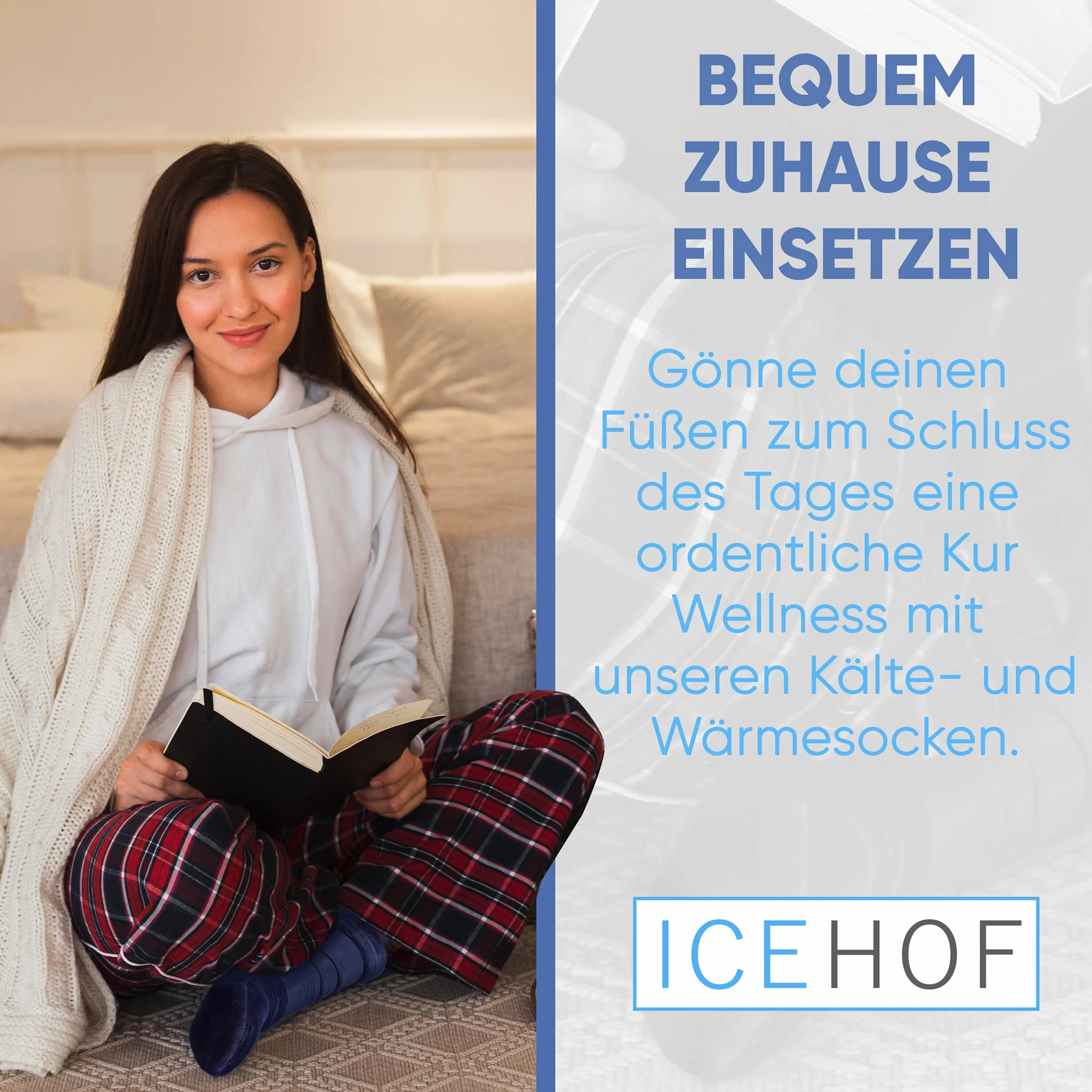 ICEHOF Skarpety chłodzące z żelowymi wkładkami chłodzącymi 1 para rozmiar L