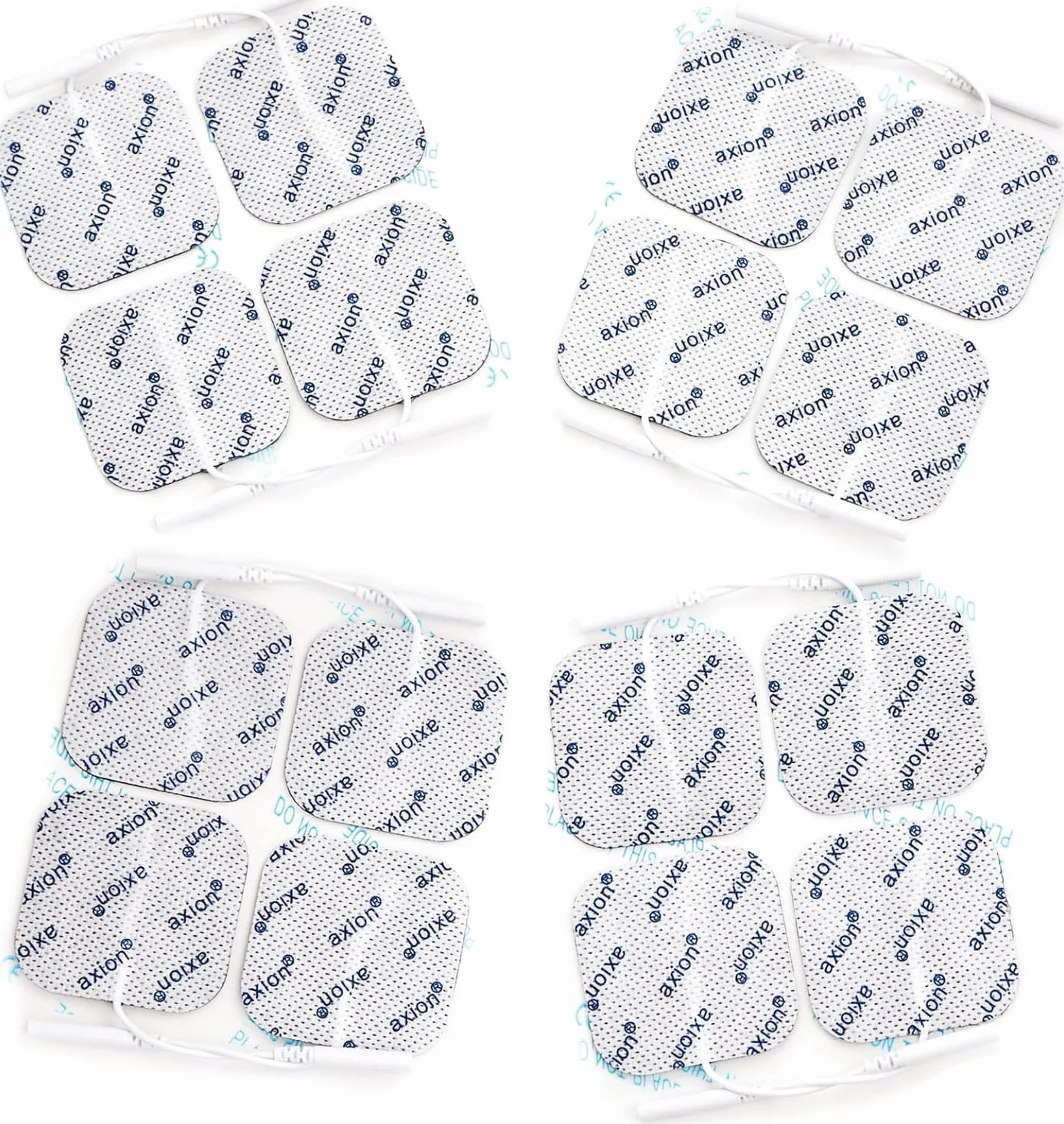 axion- ELEKTRODY do elektrostymulatora TENS- 40x40 mm- przyłącze na kabel pin 2mm, 16szt.