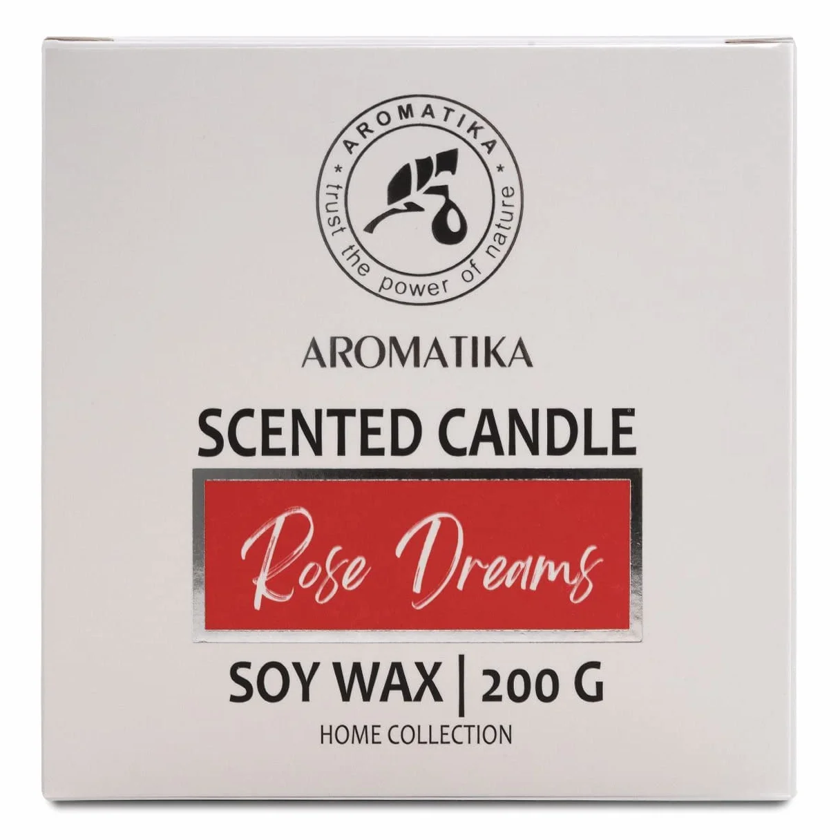 Scented Candle Rose Dreams - Essential Oil Aromatherapy Candle - Soywax Candle - Up to 45 Hours Burn Time - Glass Candle Gift - Luxury Soy Wax Candle for Home Scented - Home Scented Candles