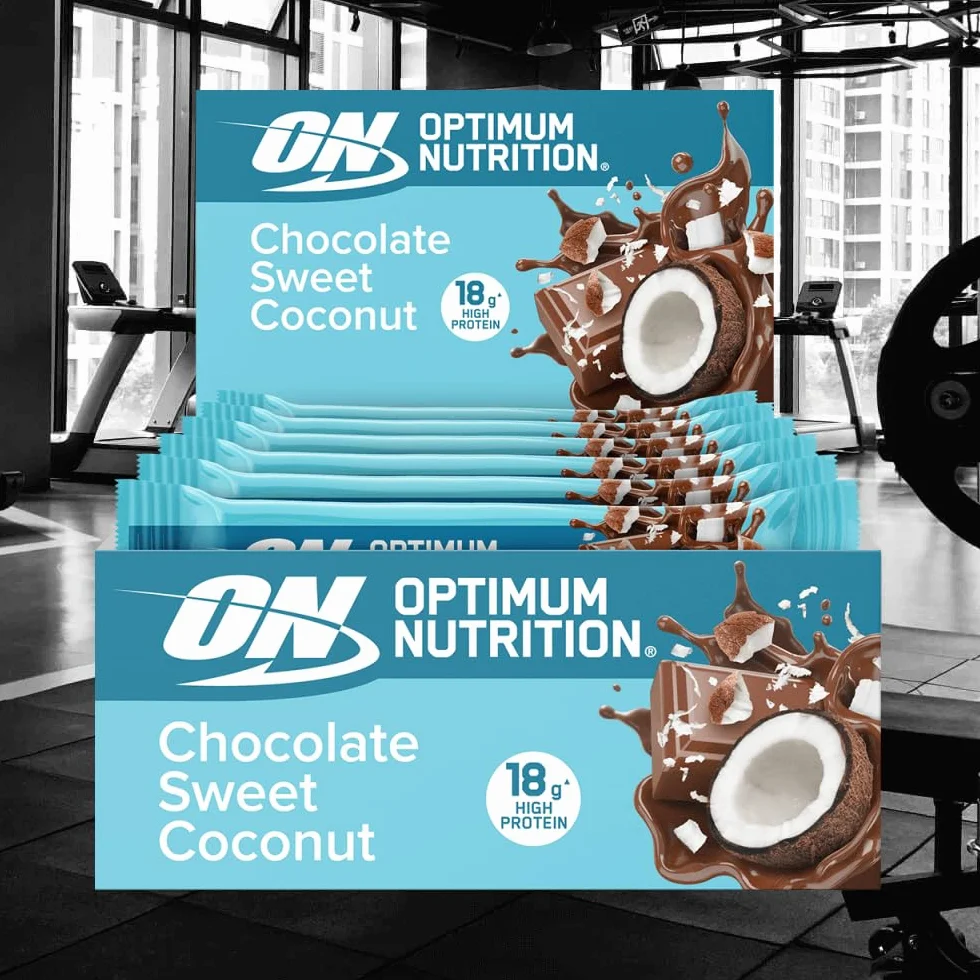 Optimum Nutrition Coconut Protein Bar 12x59g Chocolate Sweet Coconut