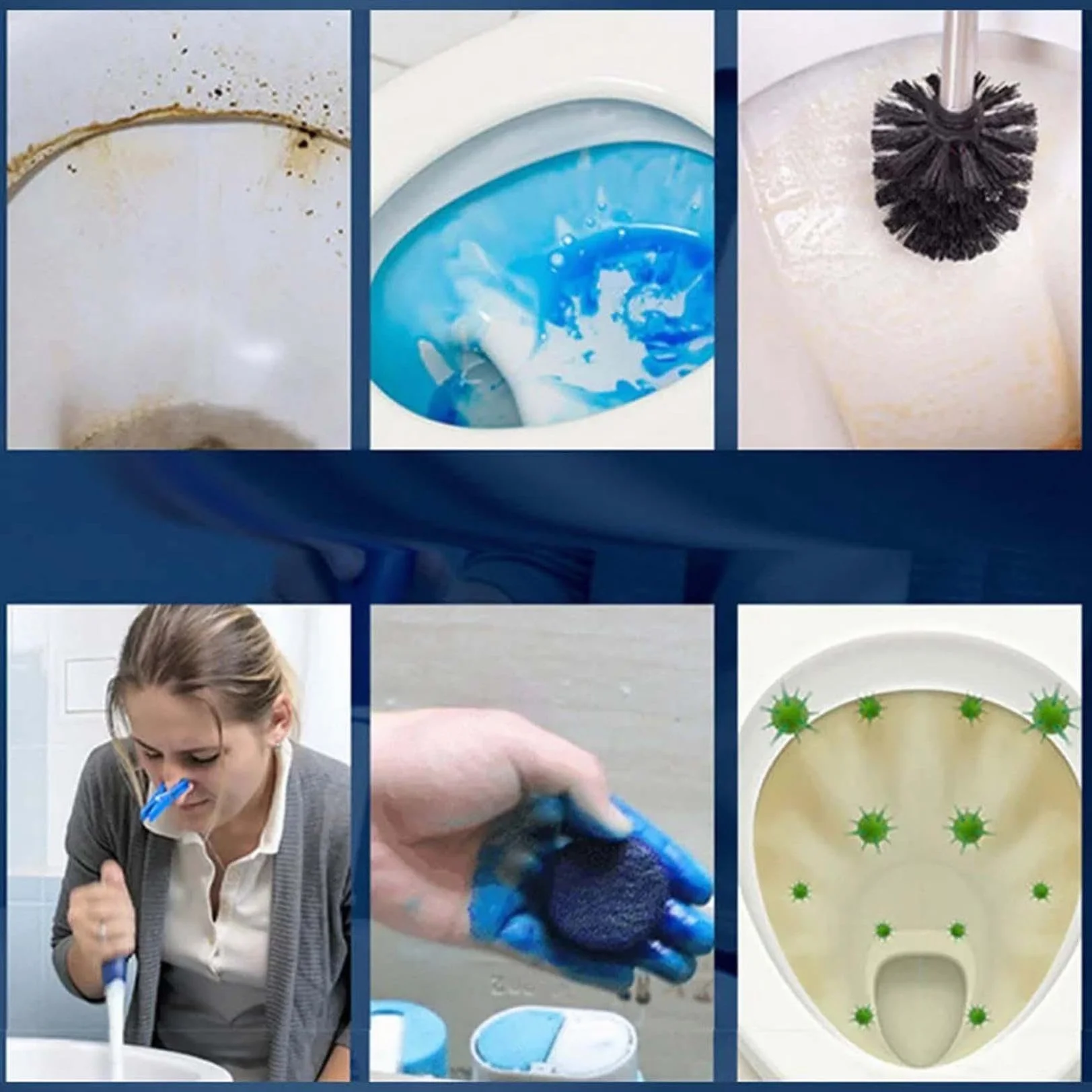 Tabletki do czyszczenia toalety o zapachu cytrynowym, tabletki do czyszczenia WC, 16 tabletek w opakowaniu, skutecznie usuwają kamień i zapachy o długotrwałym zapachu, świeży zapach (A, 1 szt.)