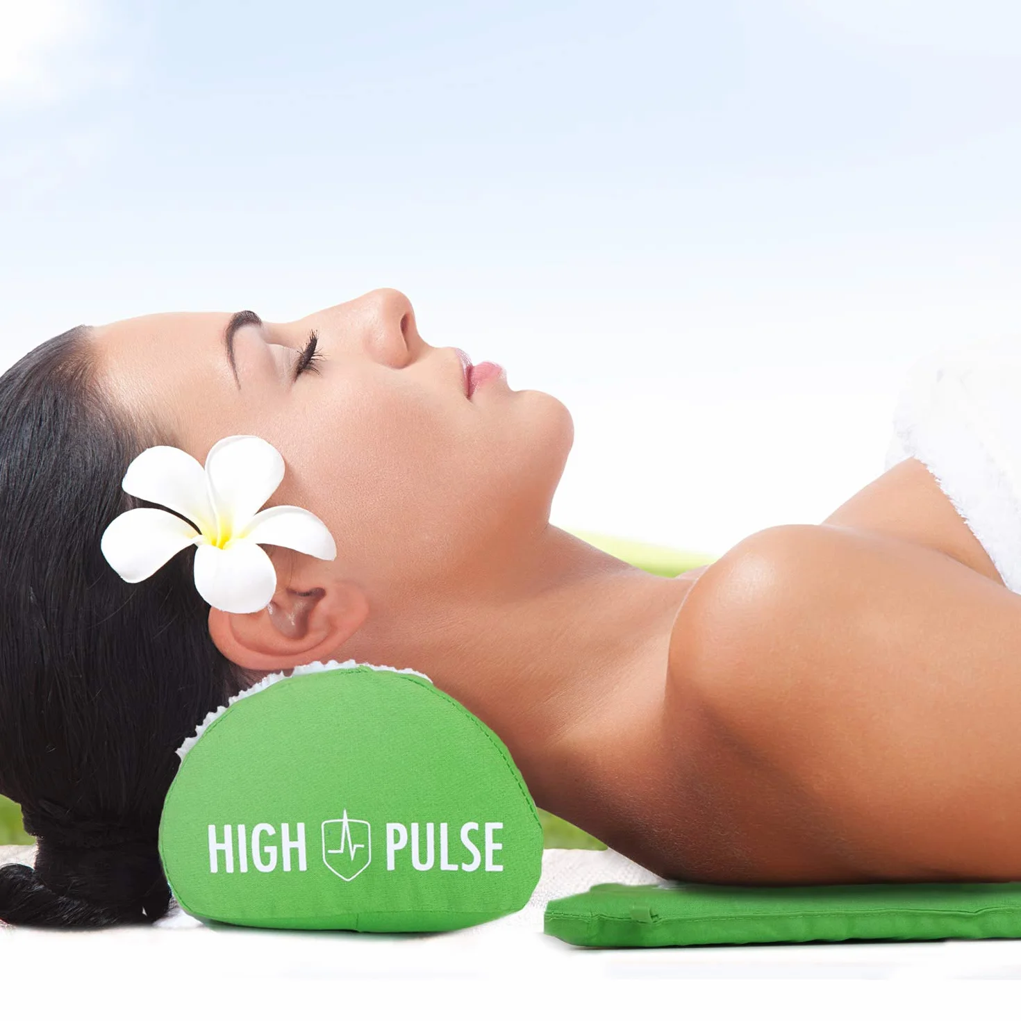 High Pulse Zestaw do akupresury mata i poduszka z 5 pierścieniami plakat