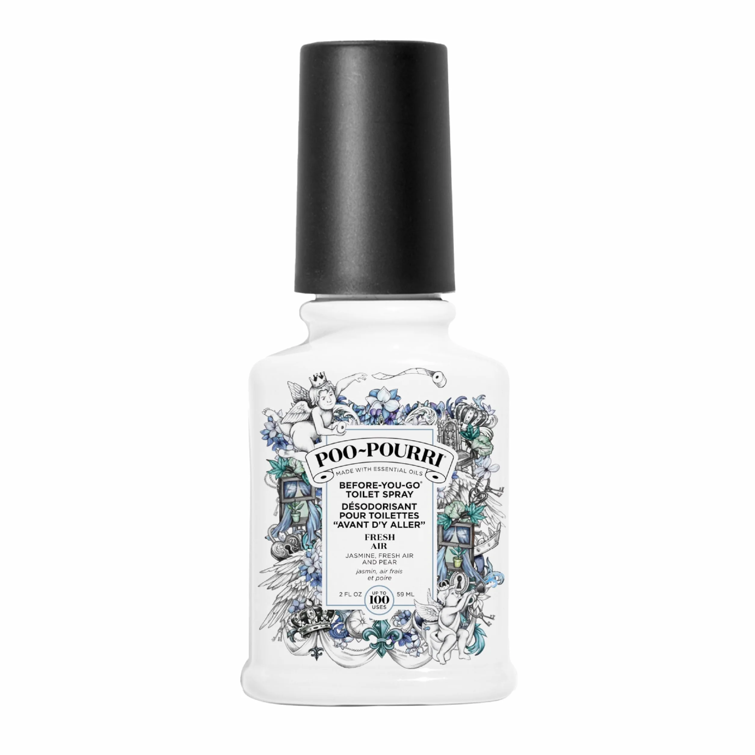 Pourri odświeżacz powietrza do łazienki, Poo-Pourri Before-You-Go Poo-Pourri odświeżacz powietrza, dezodorant do łazienki, zatrzymuje zapachy pod powierzchnią wody, olejek eteryczny na bazie roślin,