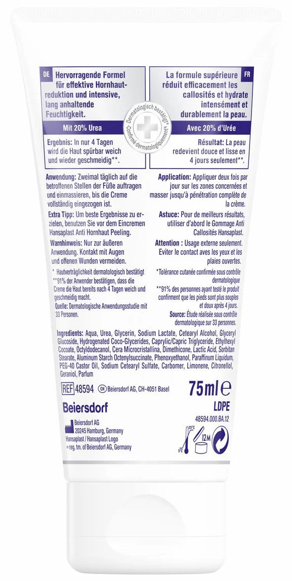 Hansaplast Krem Przeciw Zrogowaciałej Skórze 75 ml