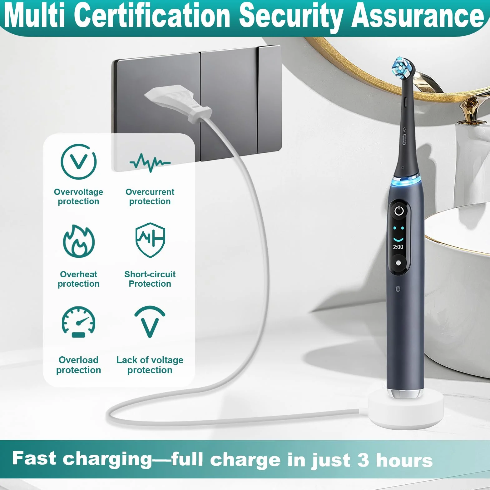 Elektryczna szczoteczka do zębów ładowarka pasuje do iO Series 8 9 7 Charging Base