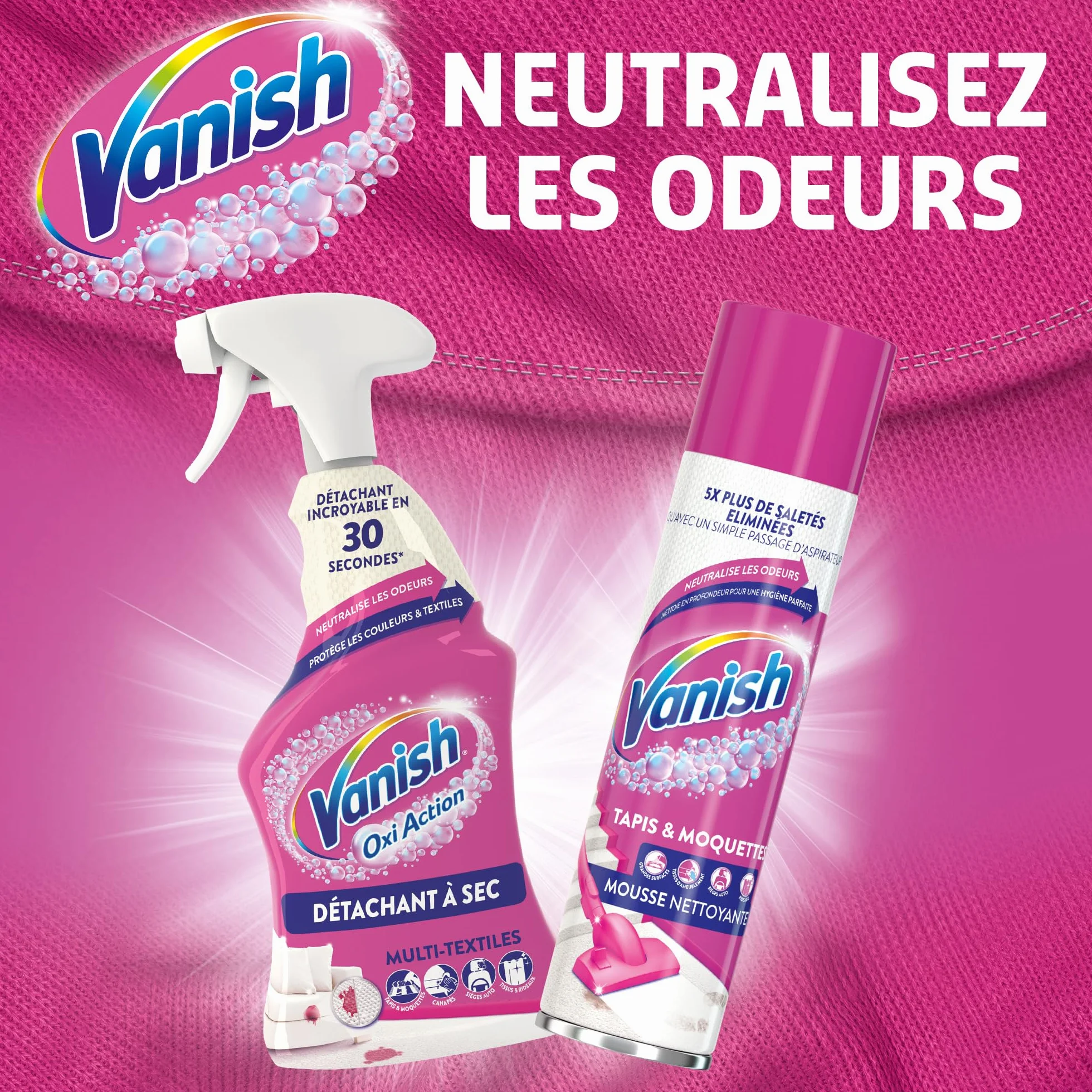 Vanish Oxi Action Suchy Pistolet Do Usuwania Plam 750 ml Spray 500 ml