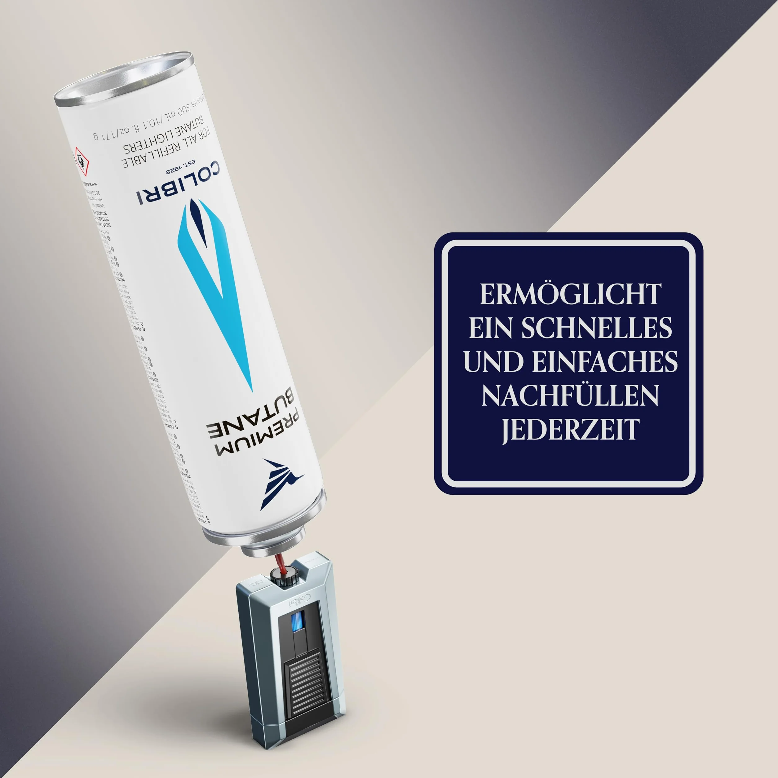 Colibri gaz butanowy 300 ml do napełniania zapalniczek 99,9994% czystego butanu