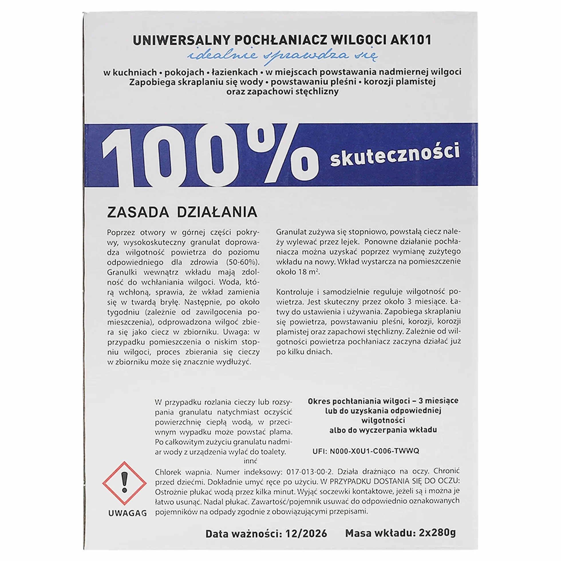 K&M Purepower 2x Worki wymienne do osuszacza Granulat osuszający 280 g Zestaw uzupełniający