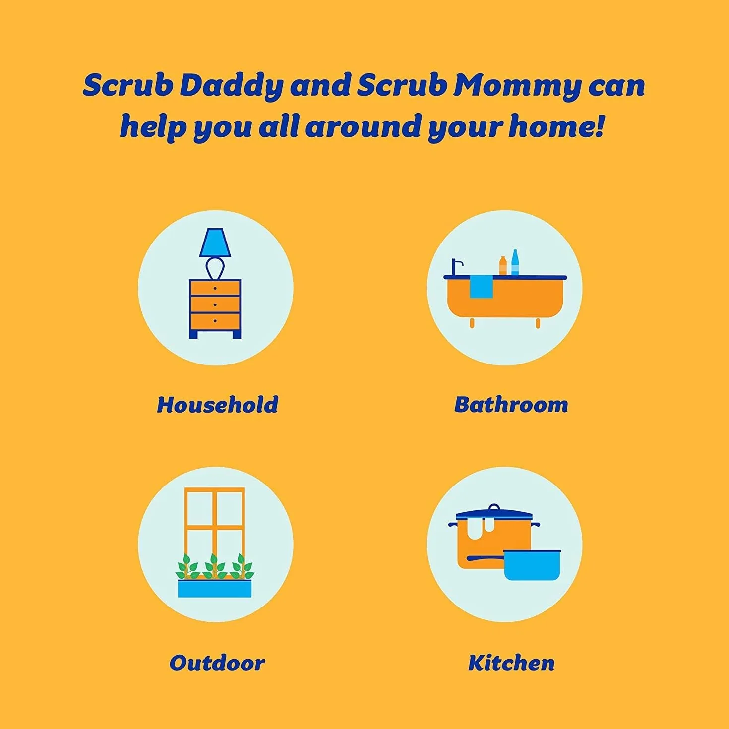 Scrub Daddy Scrub Mommy Gąbki do czyszczenia naczyń, opakowanie 2 szt