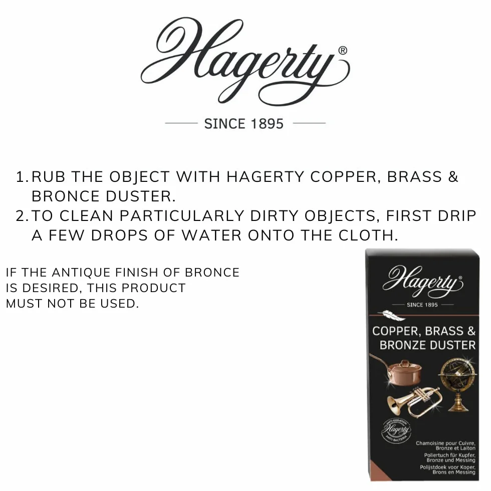 HAGERTY Copper Brass & Bronze Duster Impregnowana Ściereczka do Polerowania Miedzi, Brązu i Mosiądzu Ochrona przed Rdzą
