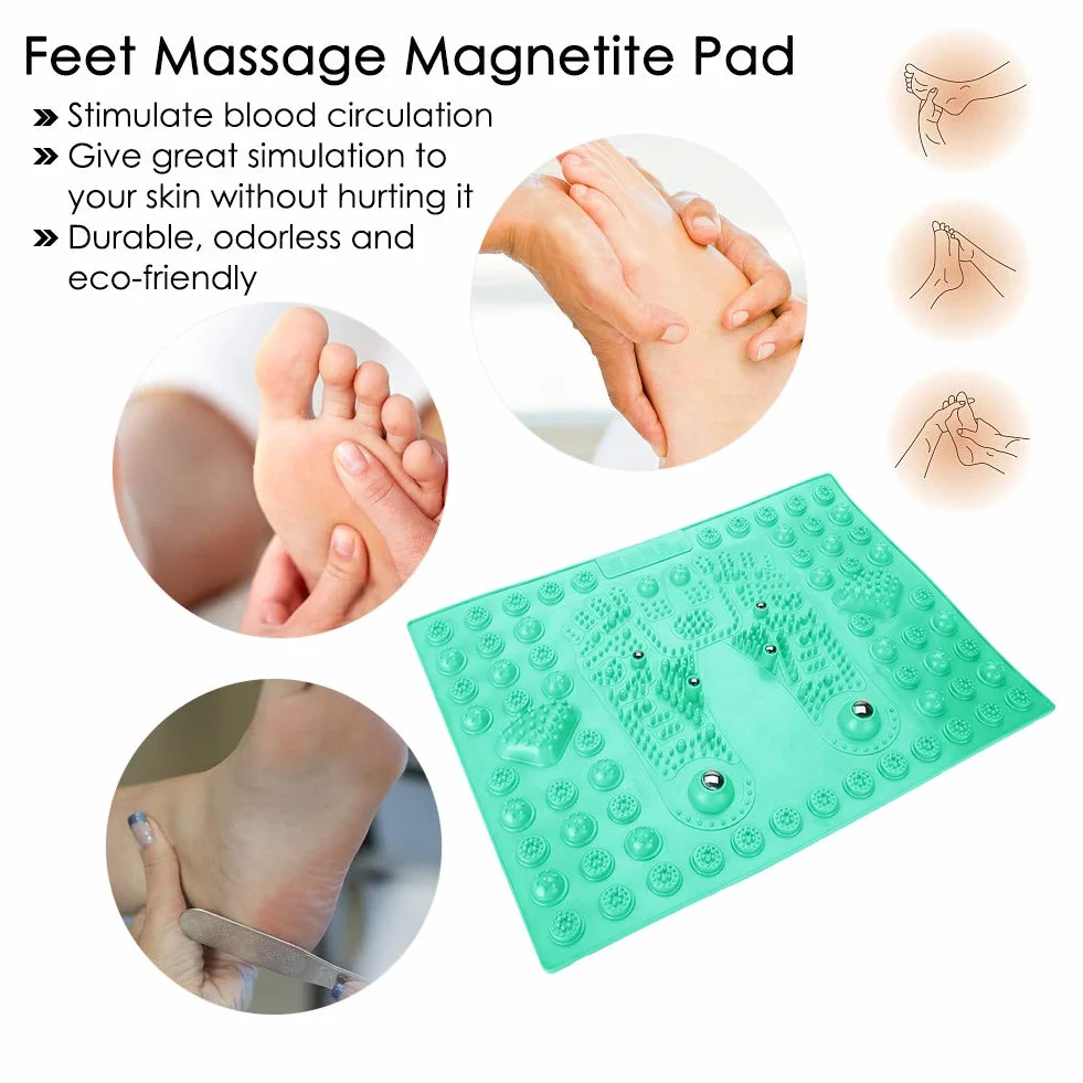 Semme Podkładka do masażu stóp Shiatsu akupresura refleksologia z magnesem zielony