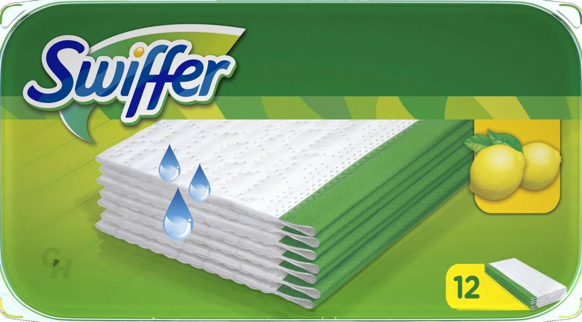 Swiffer Ściereczki do czyszczenia na mokro i na mokro, opakowanie uzupełniające, 12 sztuk