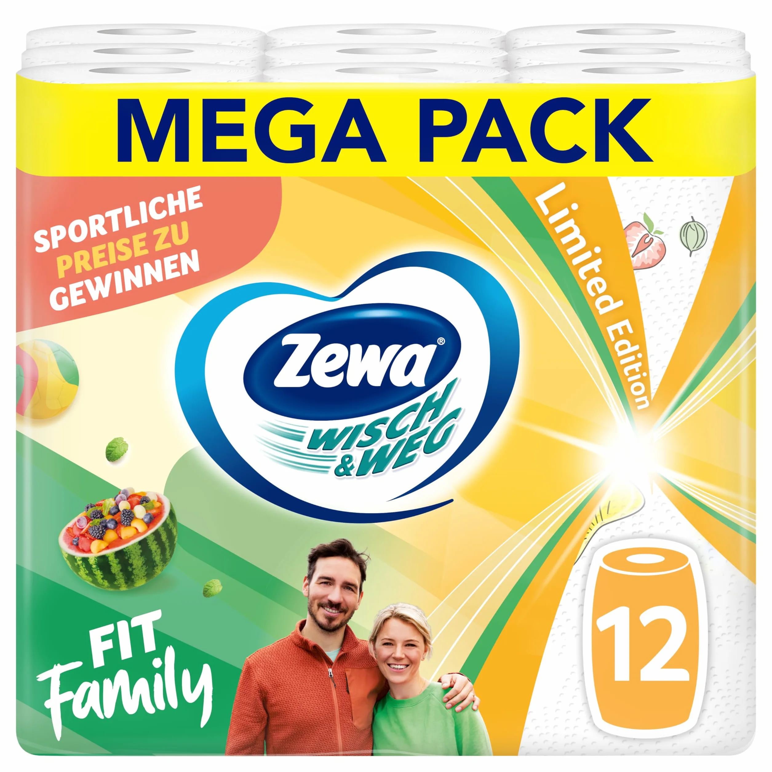 Zewa Wisch&Weg Limited Edition rolka kuchenna, duże opakowanie, 12 rolek